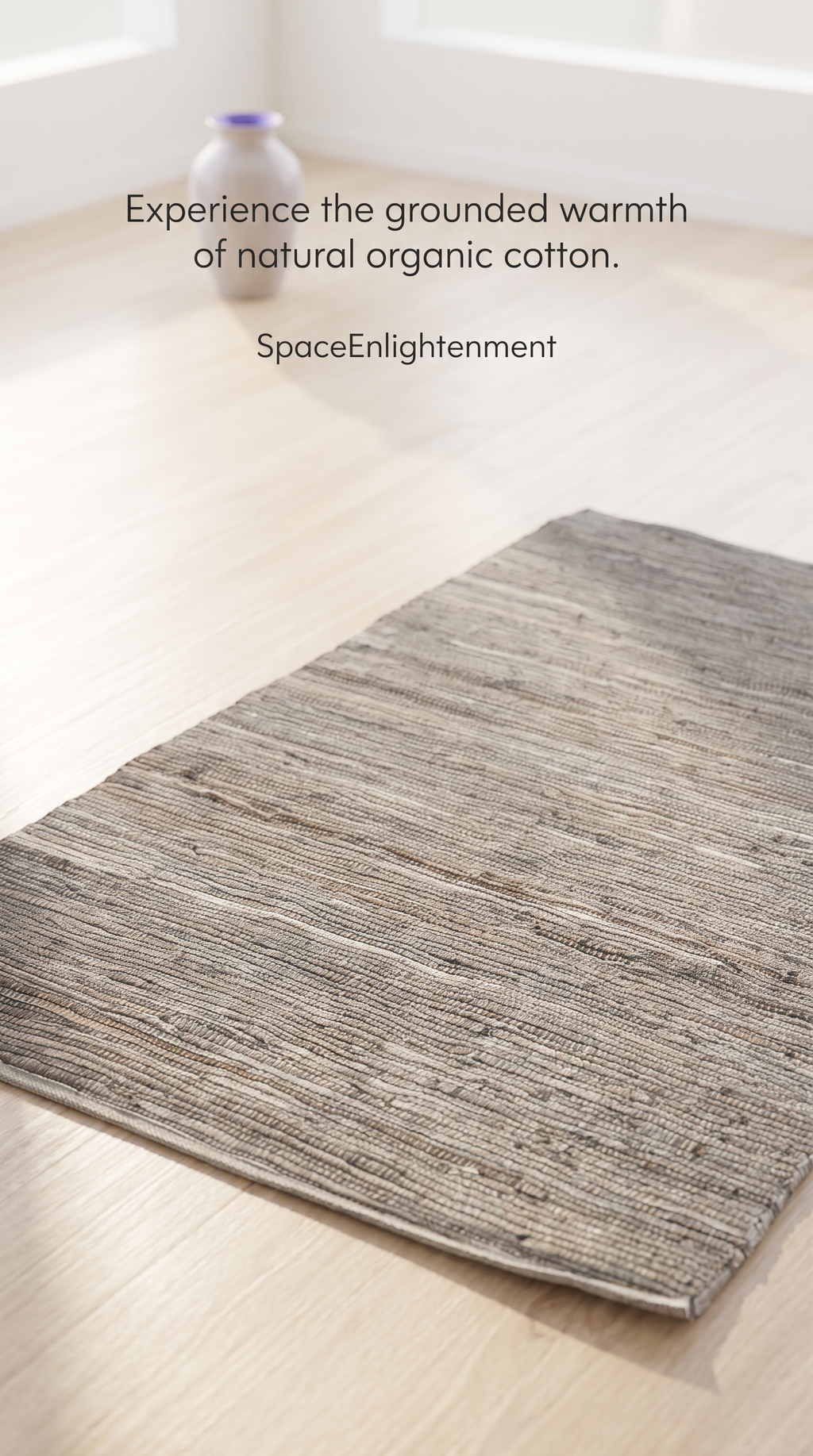 Cotton Rug - Charcoal Colour MEDIUM Indian Handloom