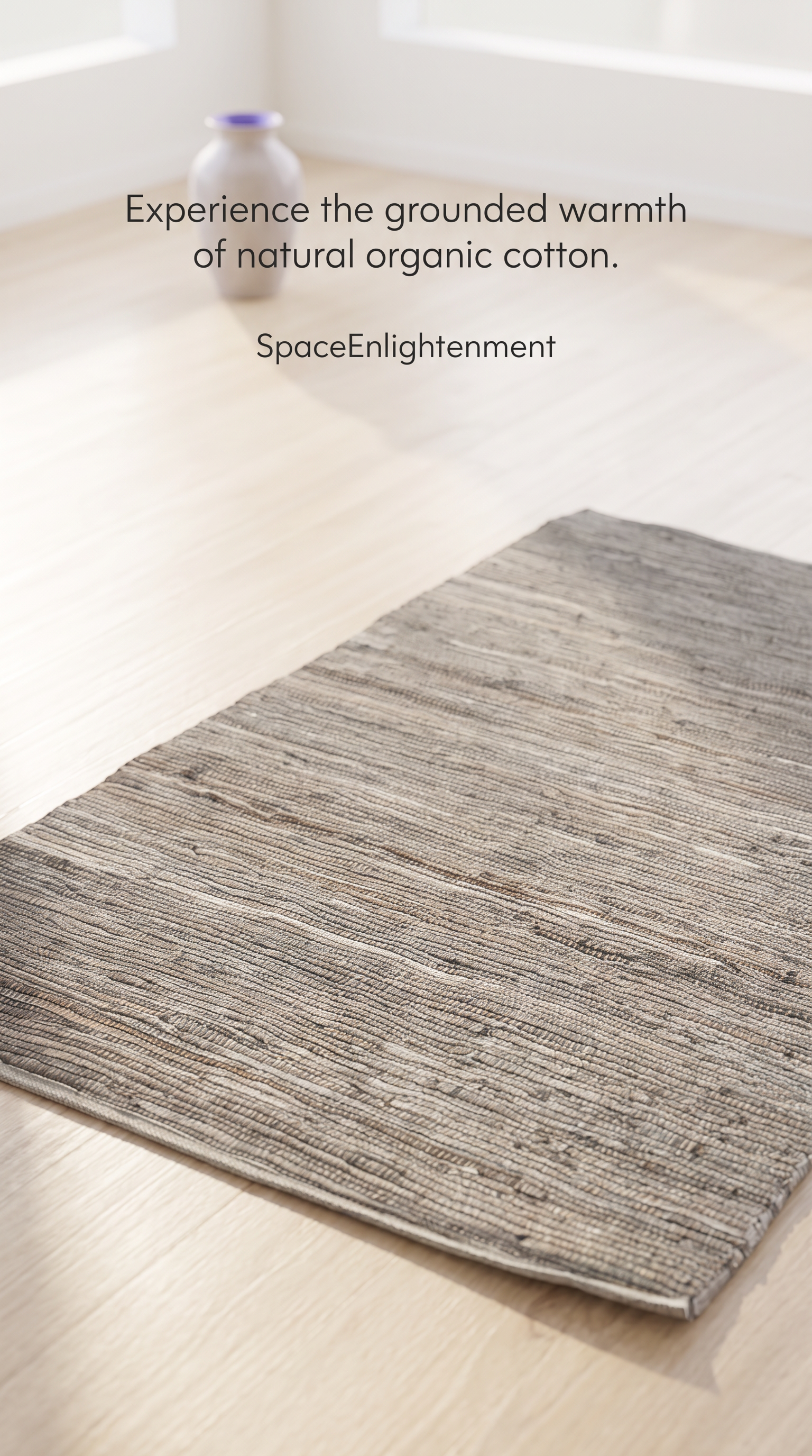 Cotton Rug - Charcoal Colour MEDIUM Indian Handloom