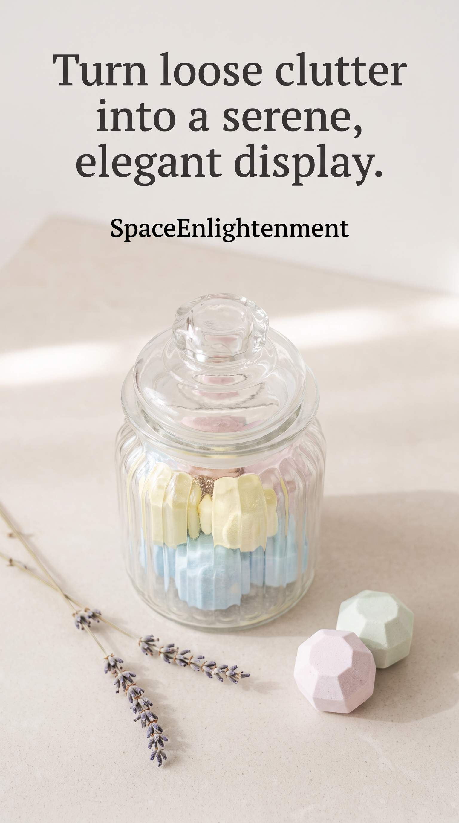 Candy Jar Vertical Glass Ribbed Style Candy Jar
