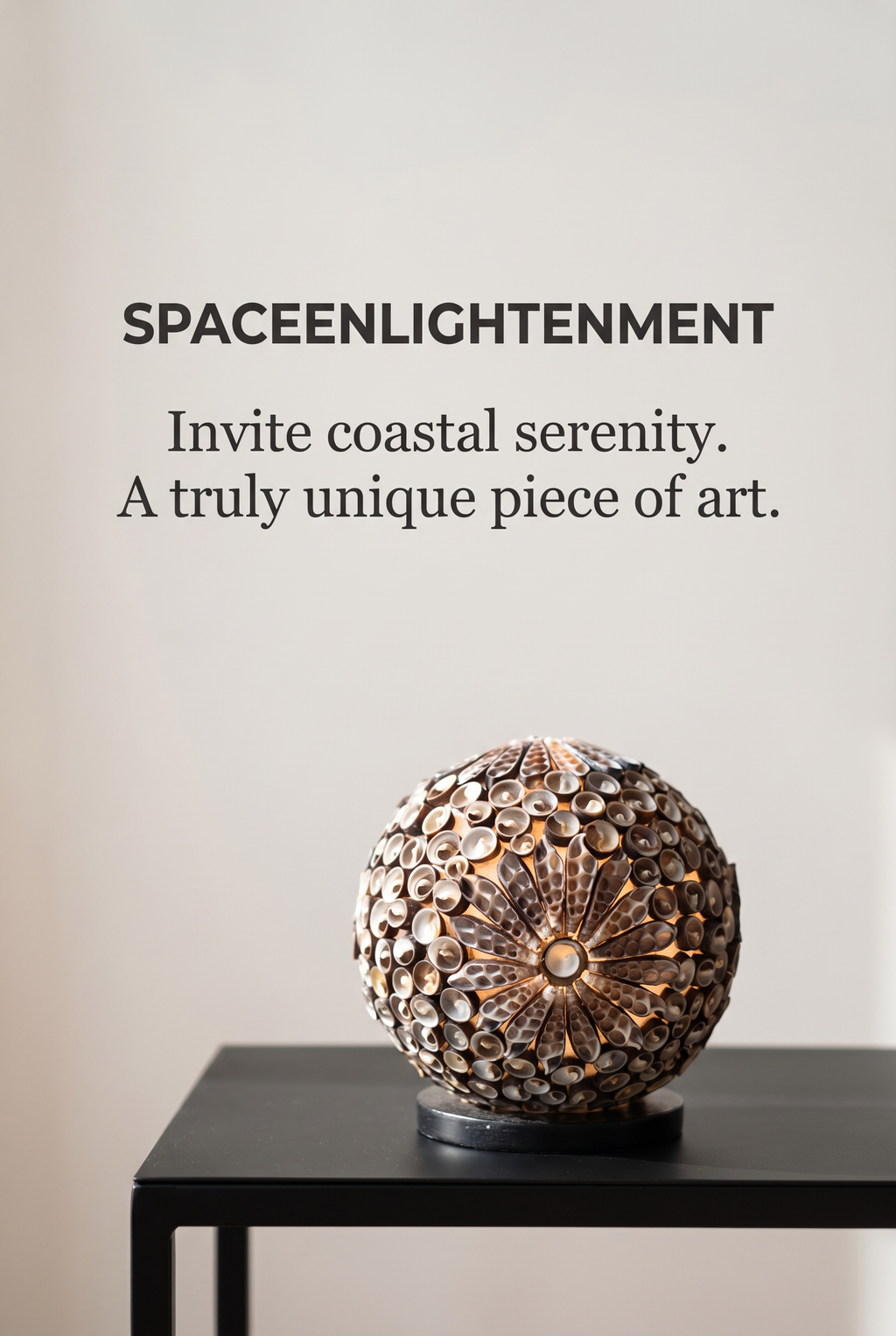 Boho Sea Shell Lamp - Chocolate Twist Globe - 15cm