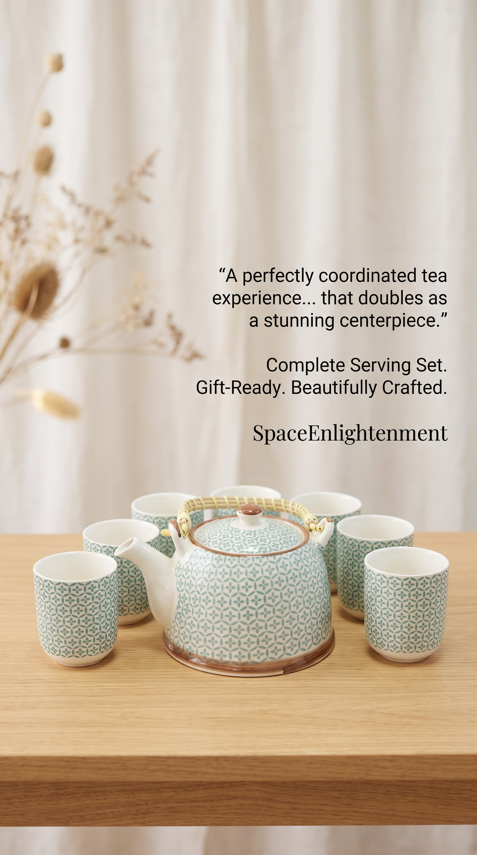 Herbal Teapot Set - Green Mosaic