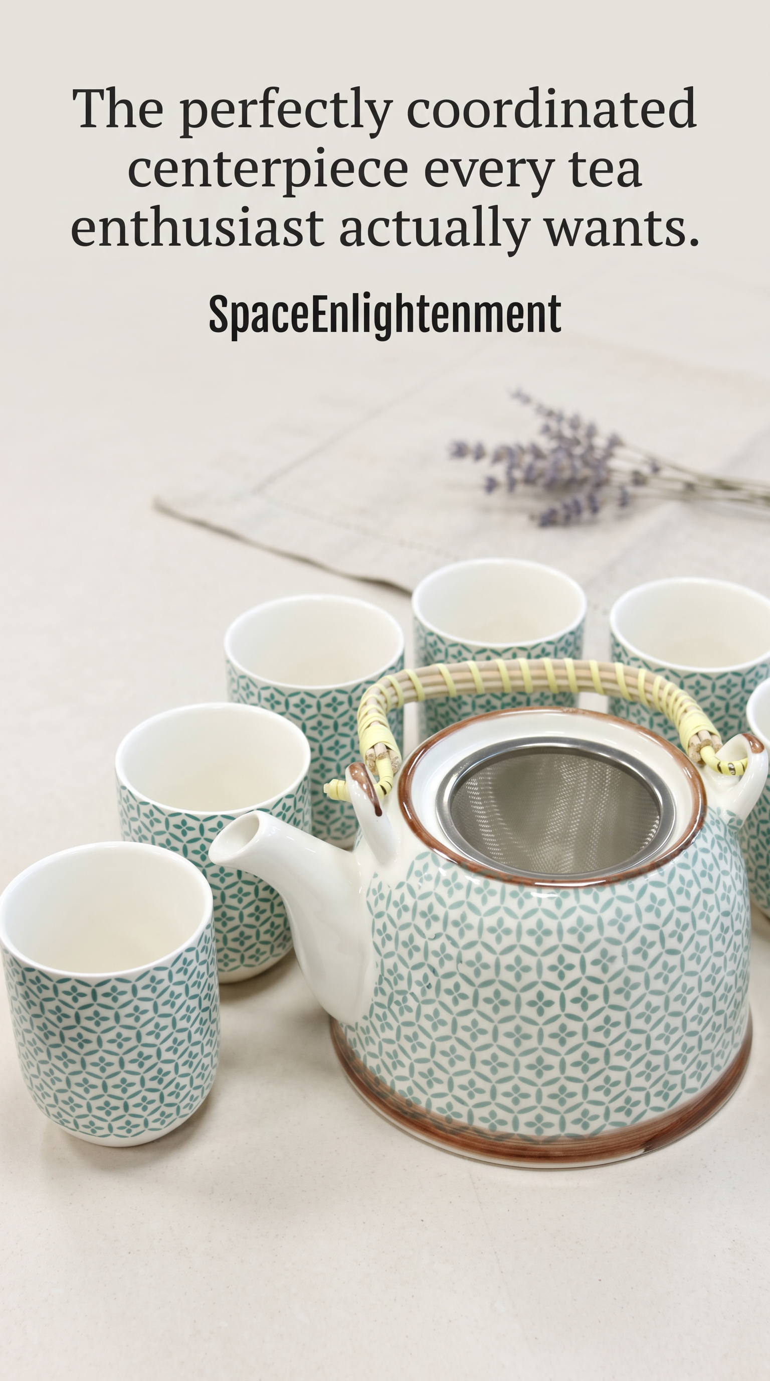 Herbal Teapot Set - Green Mosaic