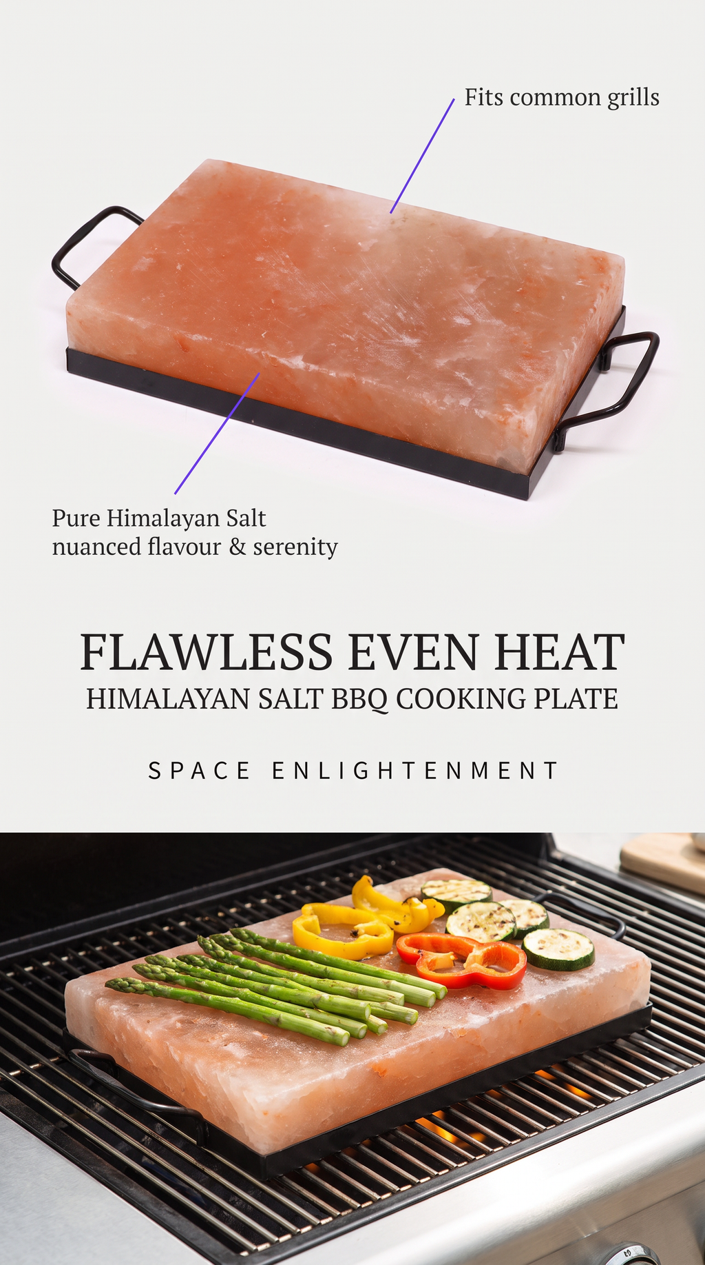 Himalayan Salt BBQ Cooking plate - 30x20x5cm