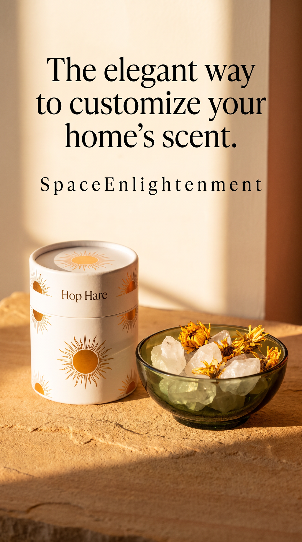 Diffusing Rock Crystals with Dried Florals Elegant Aromatherapy Décor