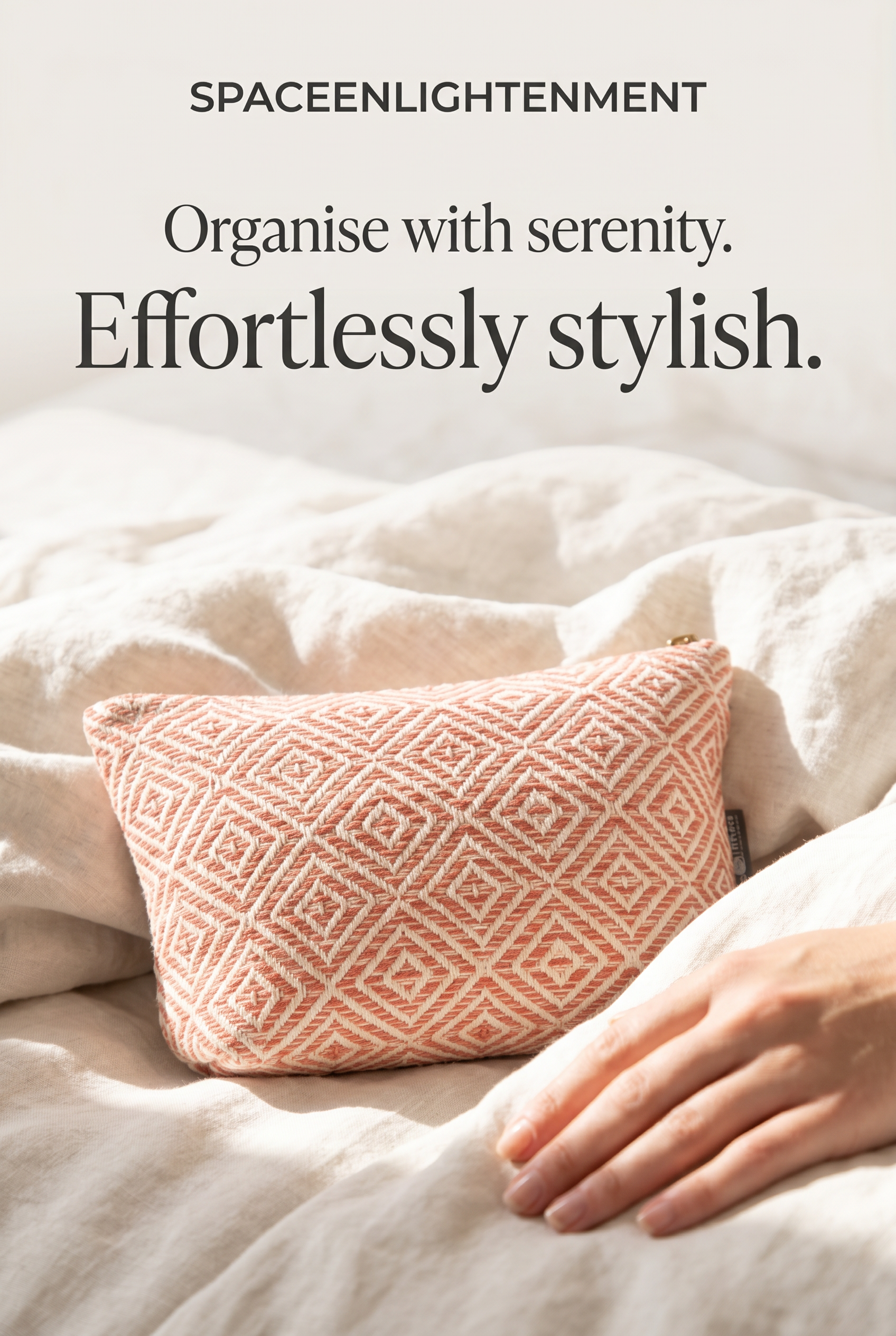 Handmade Cotton Toiletry Bag Coral Maze Jacquard
