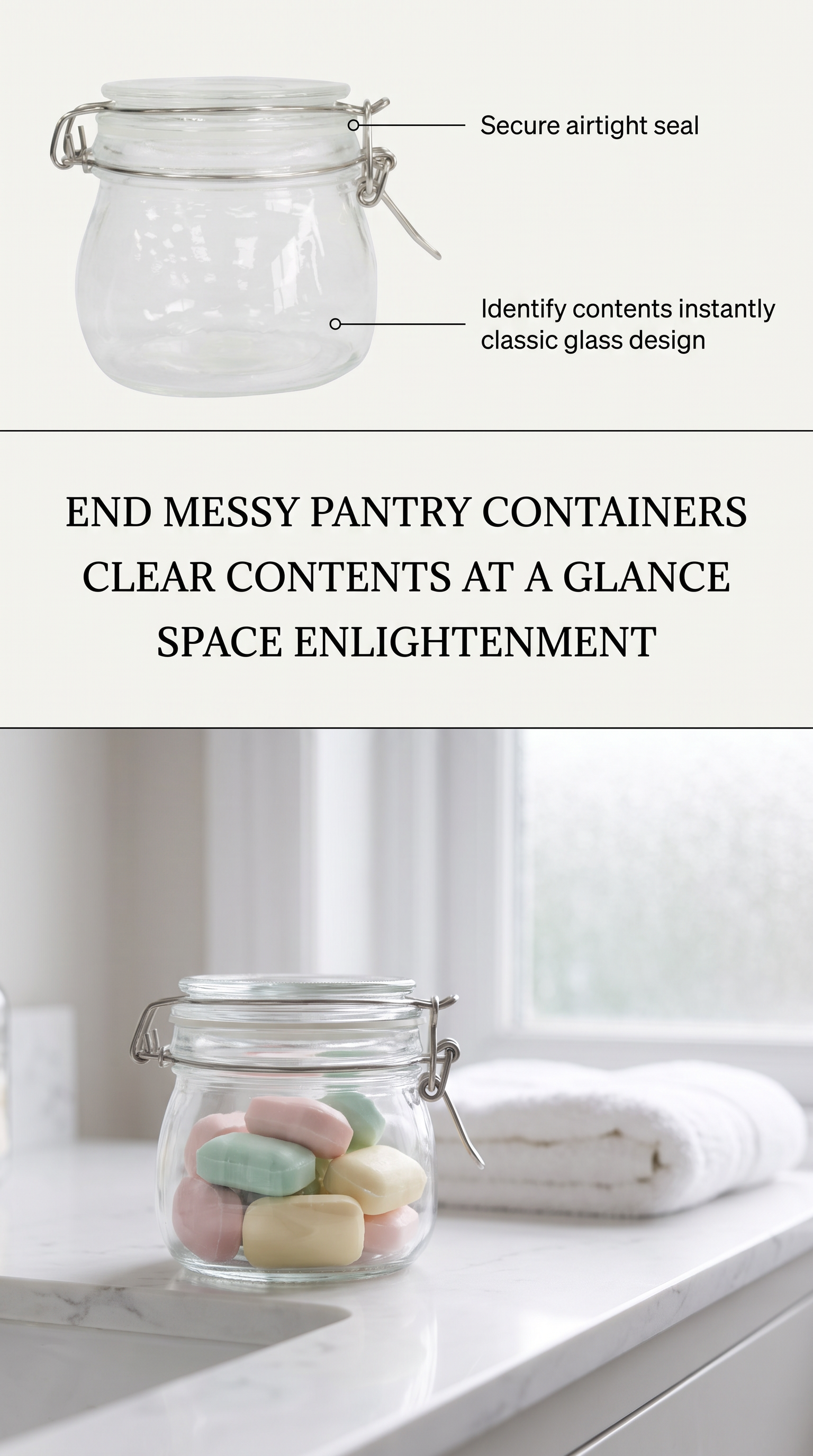 Kilner clip top round jar versatile simple classic clear