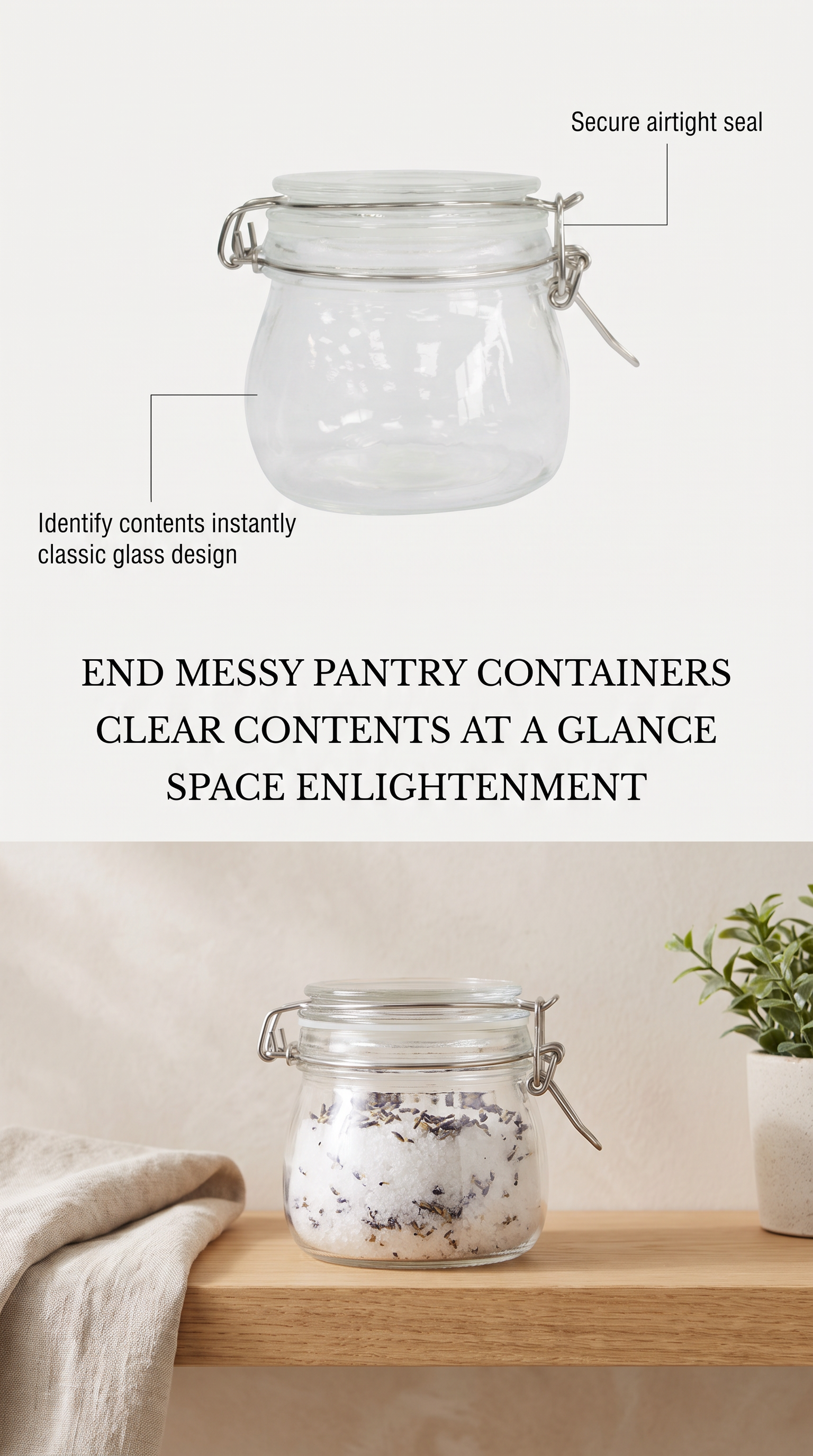 Kilner clip top round jar versatile simple classic clear