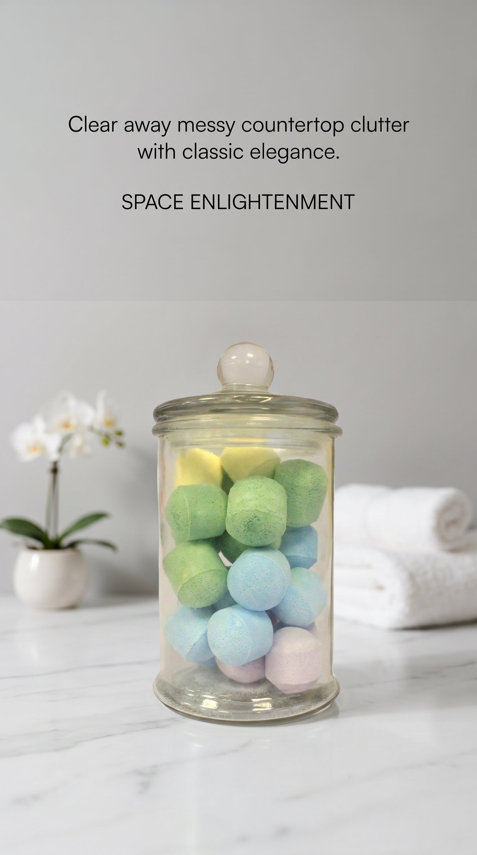 LARGE Clear Classic Jar - Push Down Lid  Candy Jars