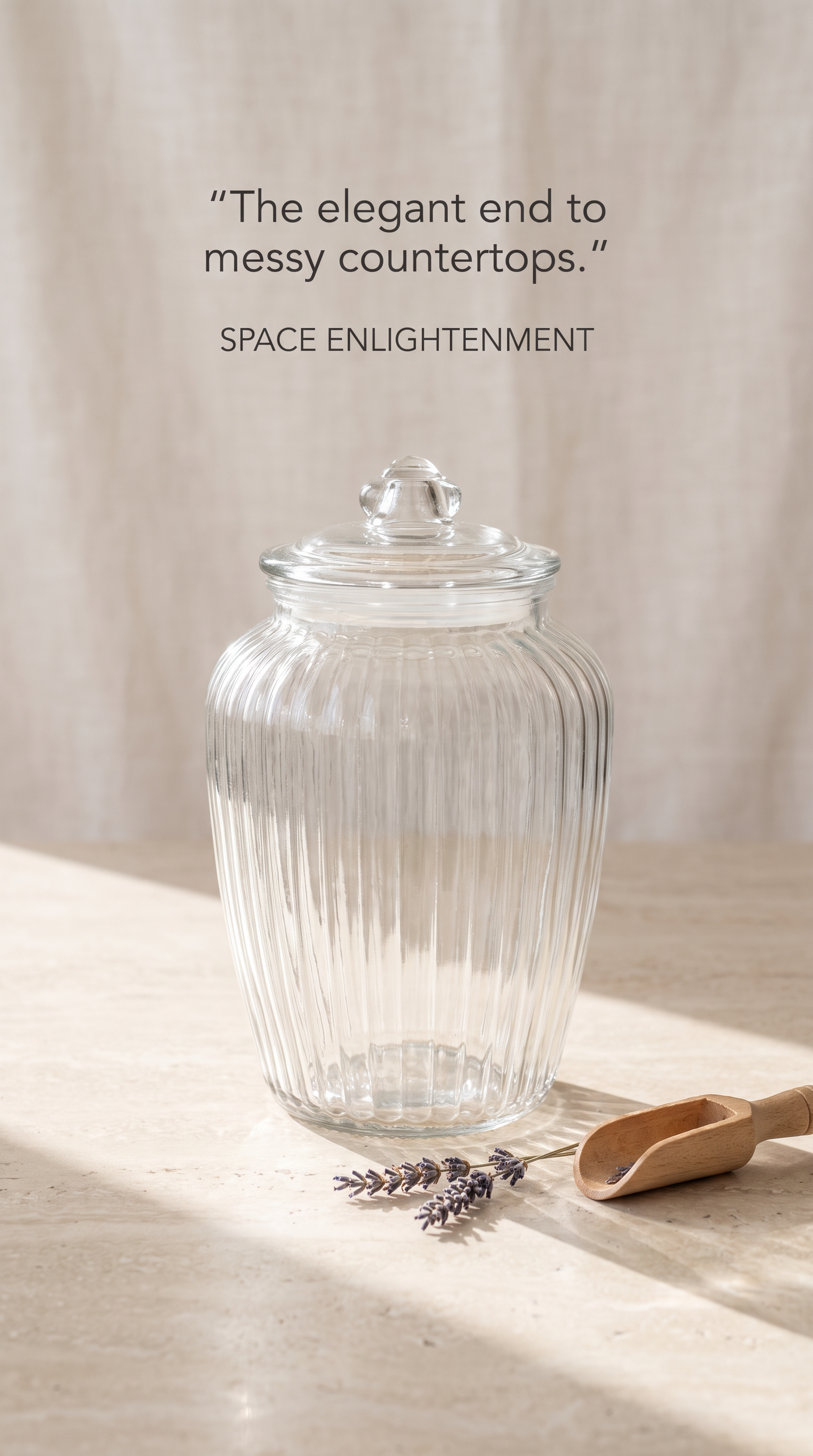 Large Ribbed Clear Glass Candy Jars