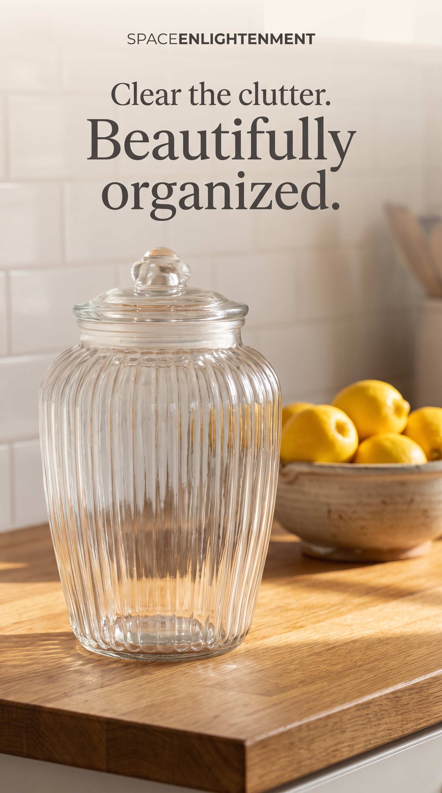 Large Ribbed Clear Glass Candy Jars