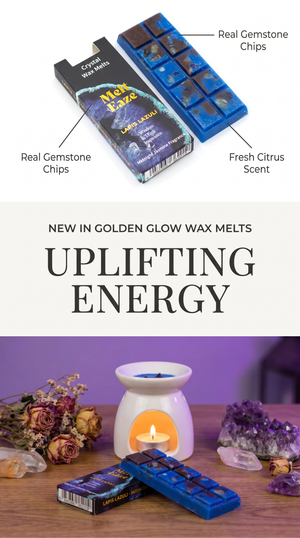 Wax melts bar Jasmine fragrance with Lapis Lazuli gemstone chips