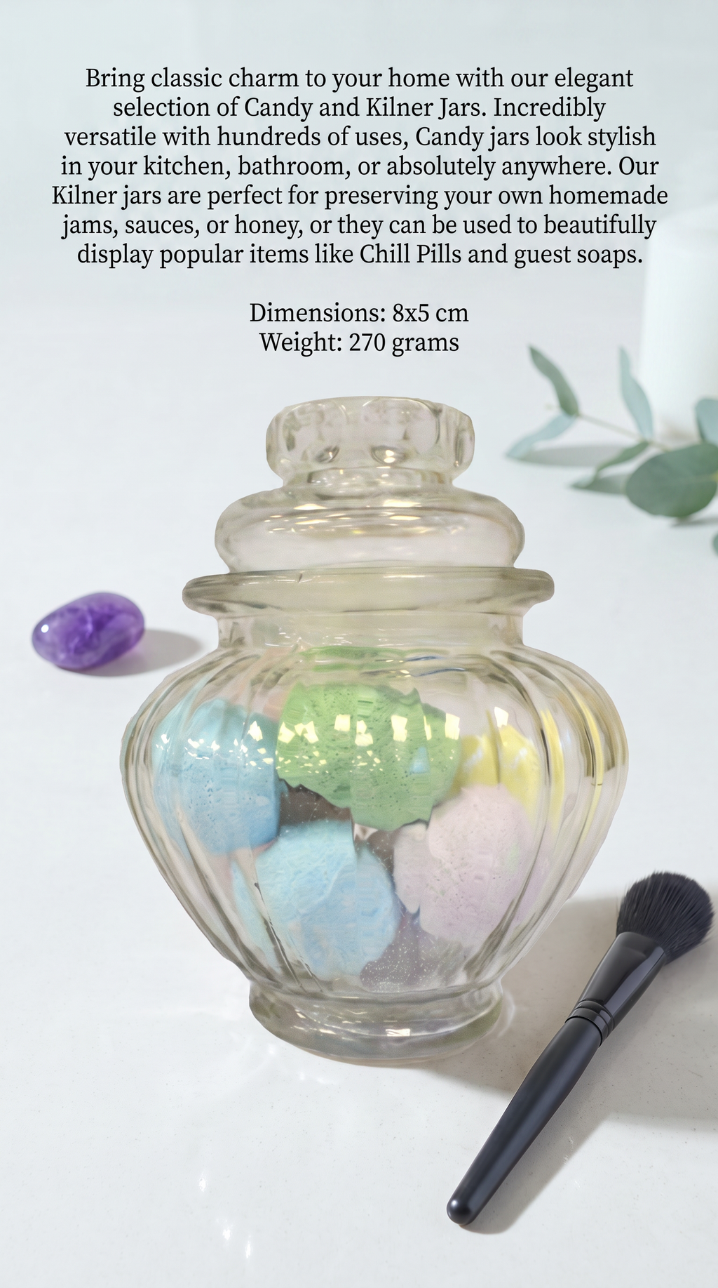 Candy jar classic clear sweet and candy style pumpkin jar