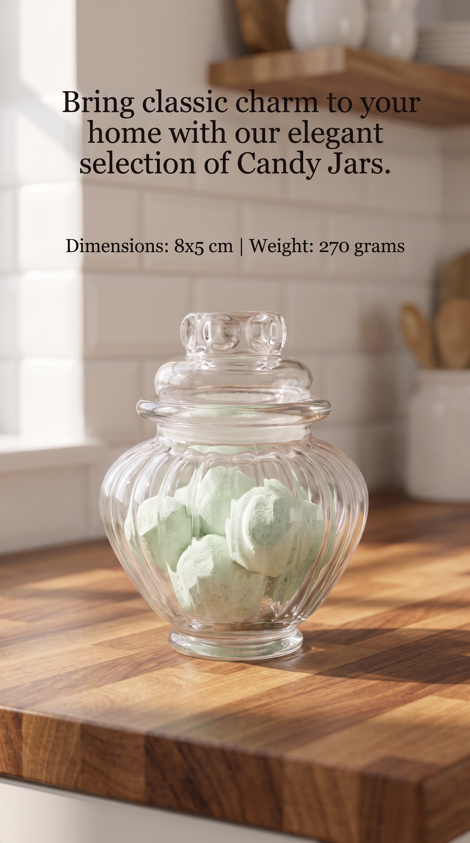 Candy jar classic clear sweet and candy style pumpkin jar