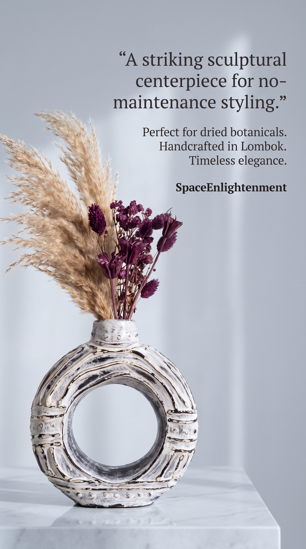 Round Vase Ornamental Handcrafted