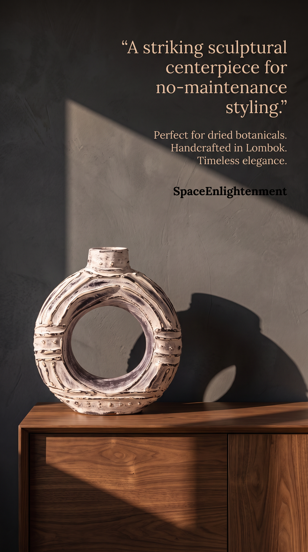 Round Vase Ornamental Handcrafted