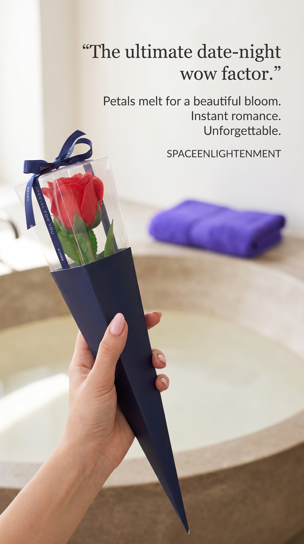 Luxury Bath Soap Flowers Blue Rose Petals.