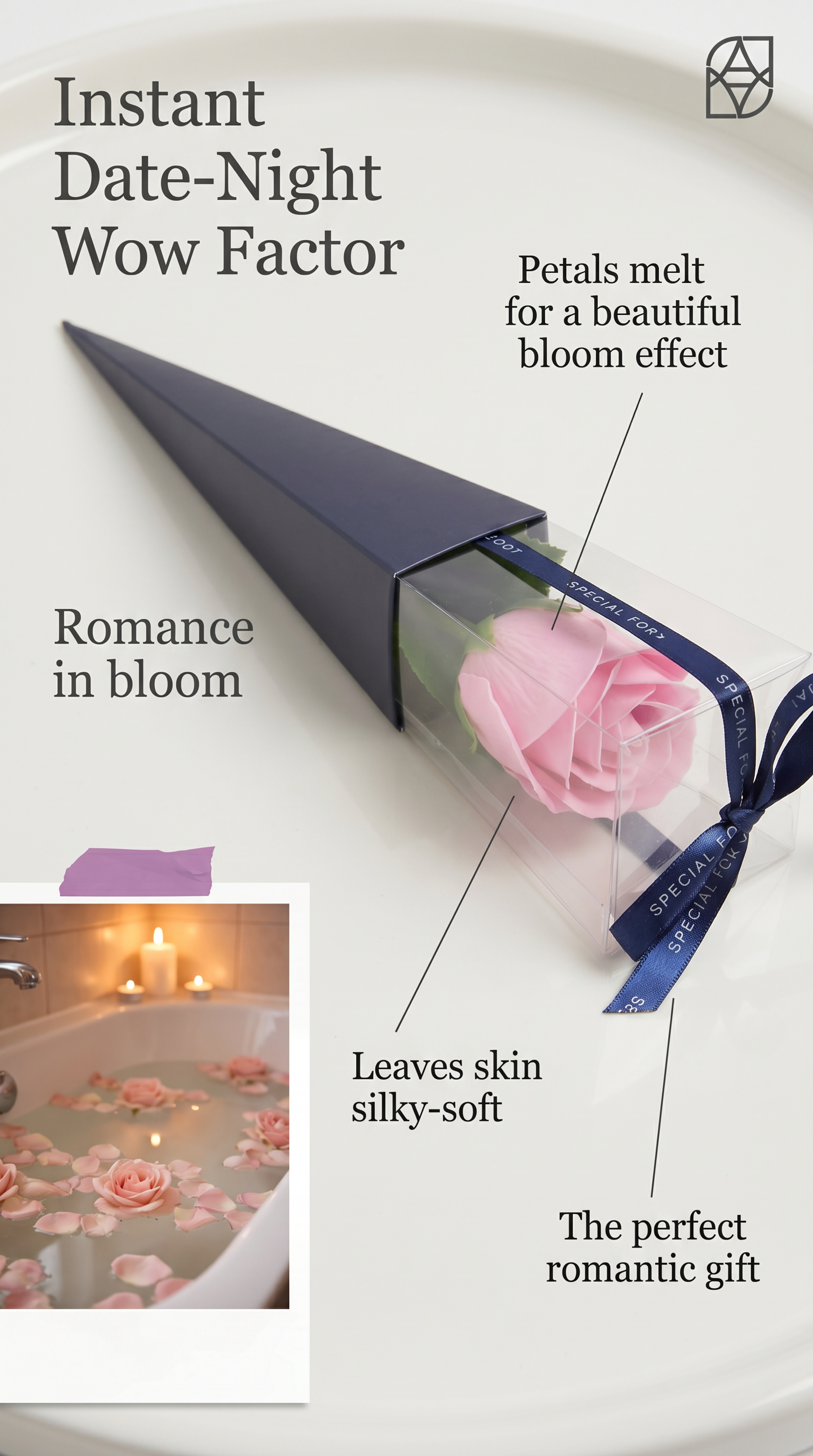 Luxury Bath Soap Flowers Blue Rose Petals.