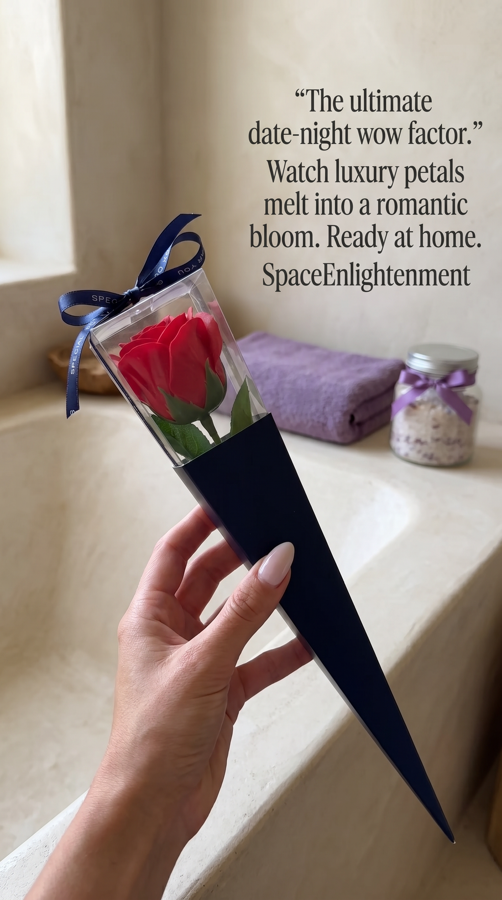 Luxury Bath Soap Flowers Blue Rose Petals.