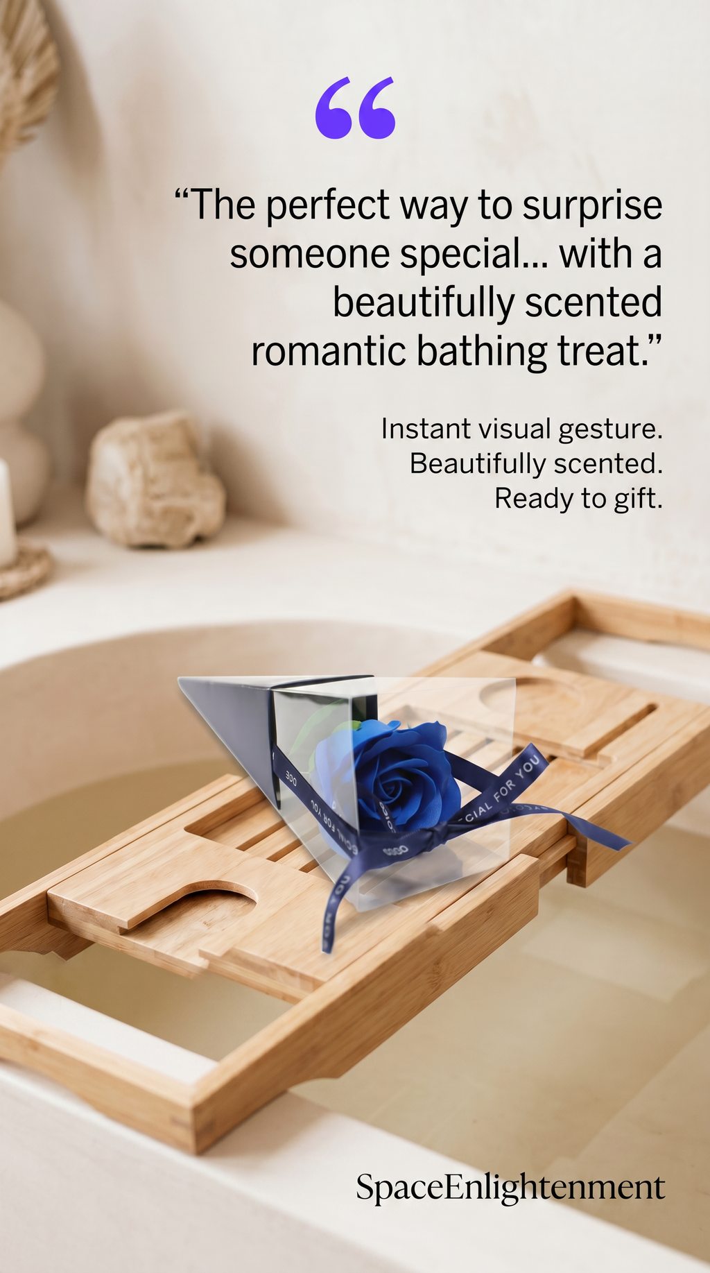 Luxury Bath Soap Flowers Blue Rose Petals.