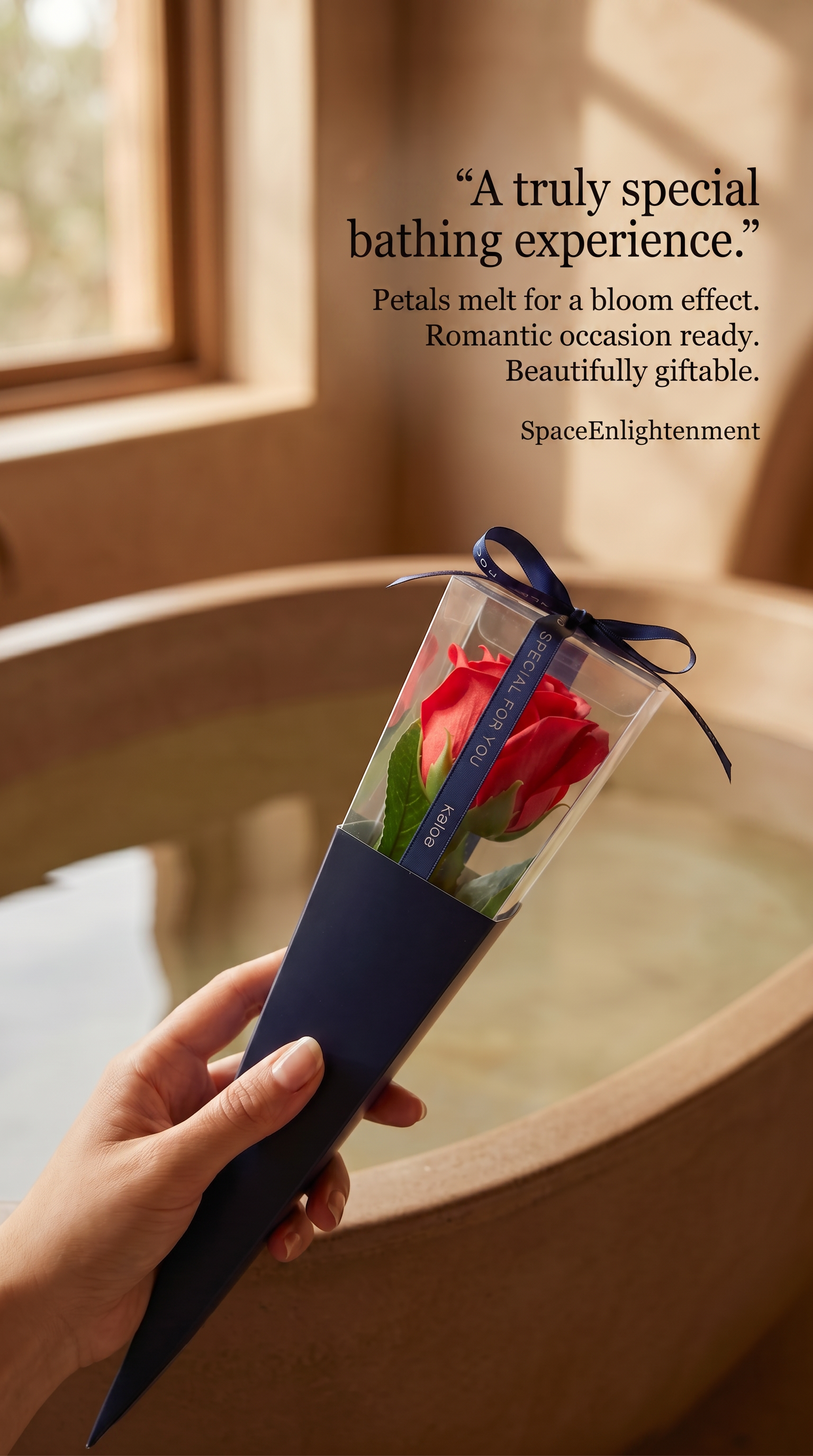 Luxury Bath Soap Flowers Blue Rose Petals.