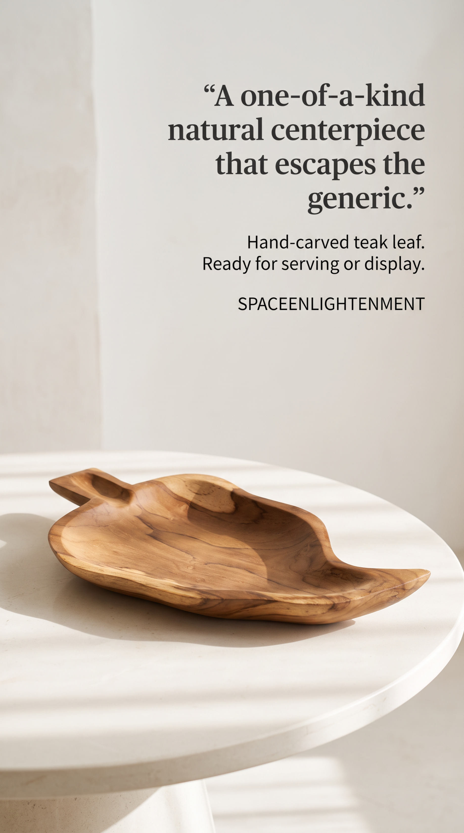 Leaf Shaped Bowl Handcarved Teak Root