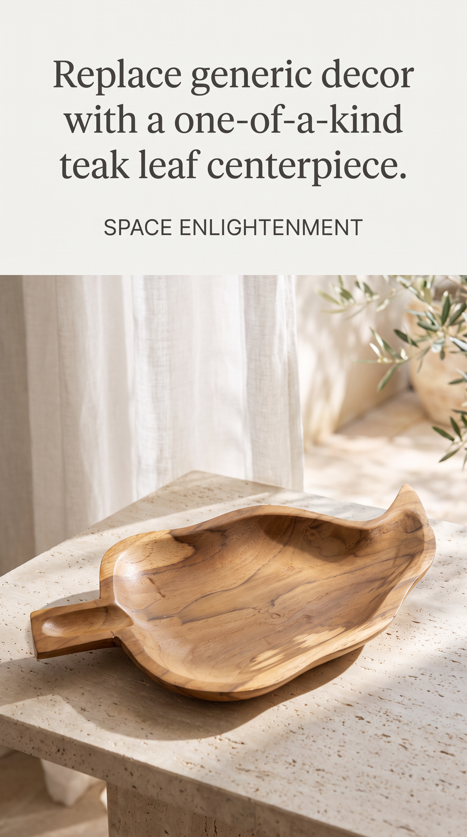 Leaf Shaped Bowl Handcarved Teak Root