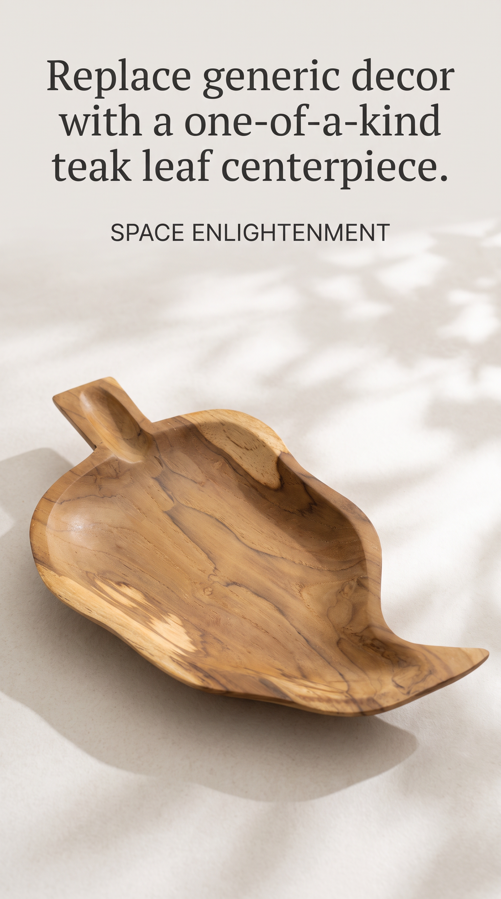 Leaf Shaped Bowl Handcarved Teak Root