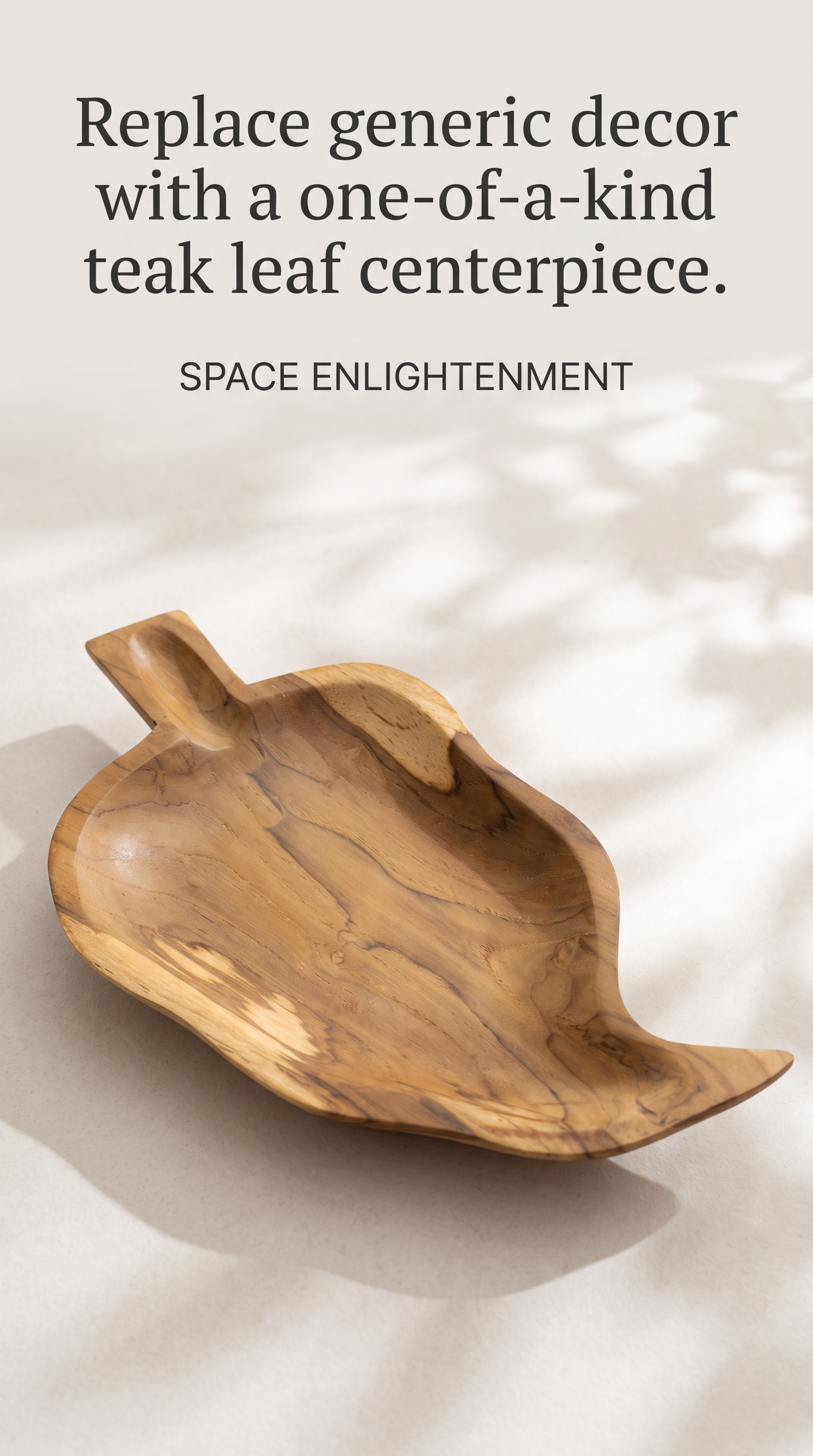 Leaf Shaped Bowl Handcarved Teak Root