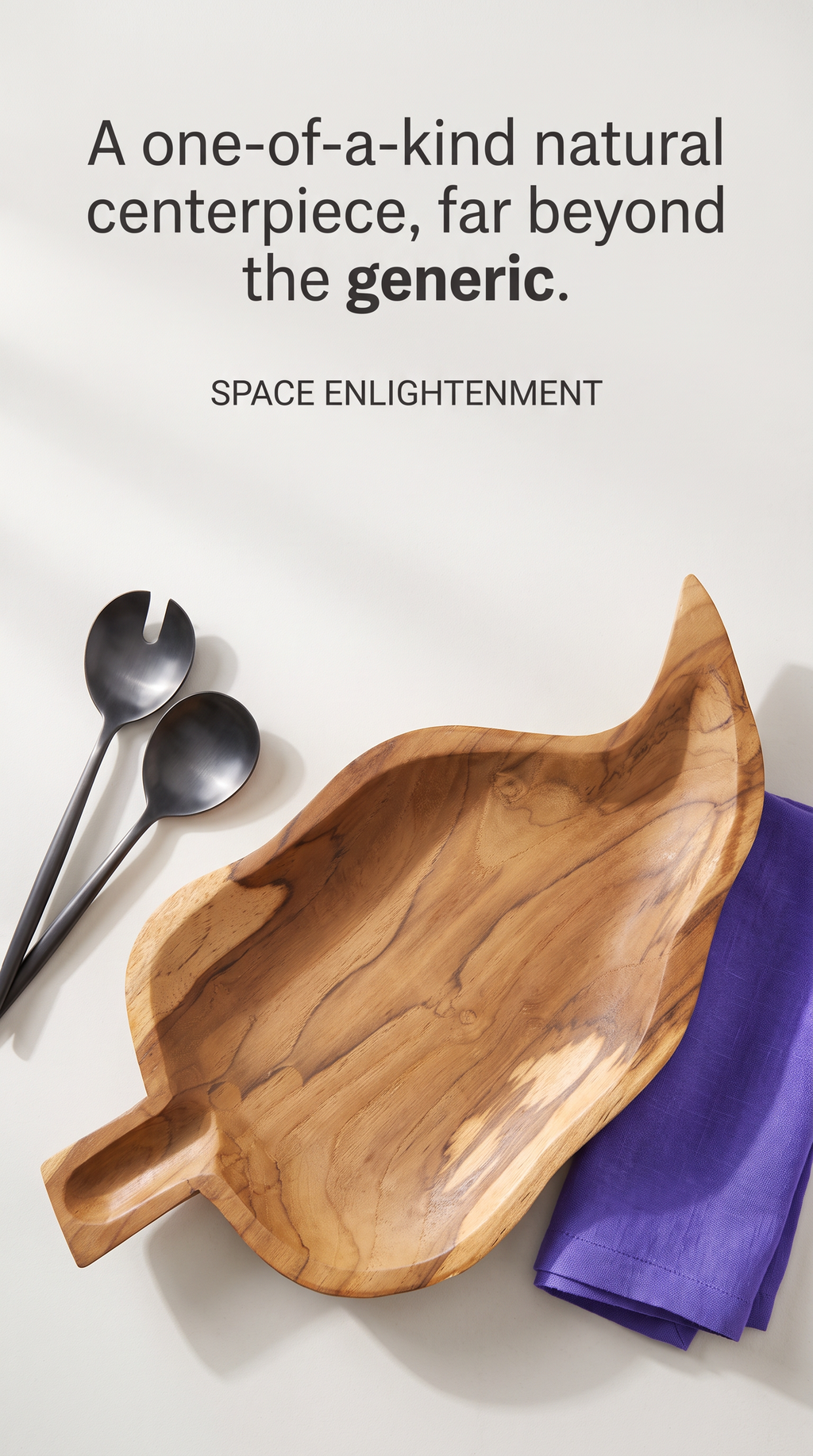 Leaf Shaped Bowl Handcarved Teak Root