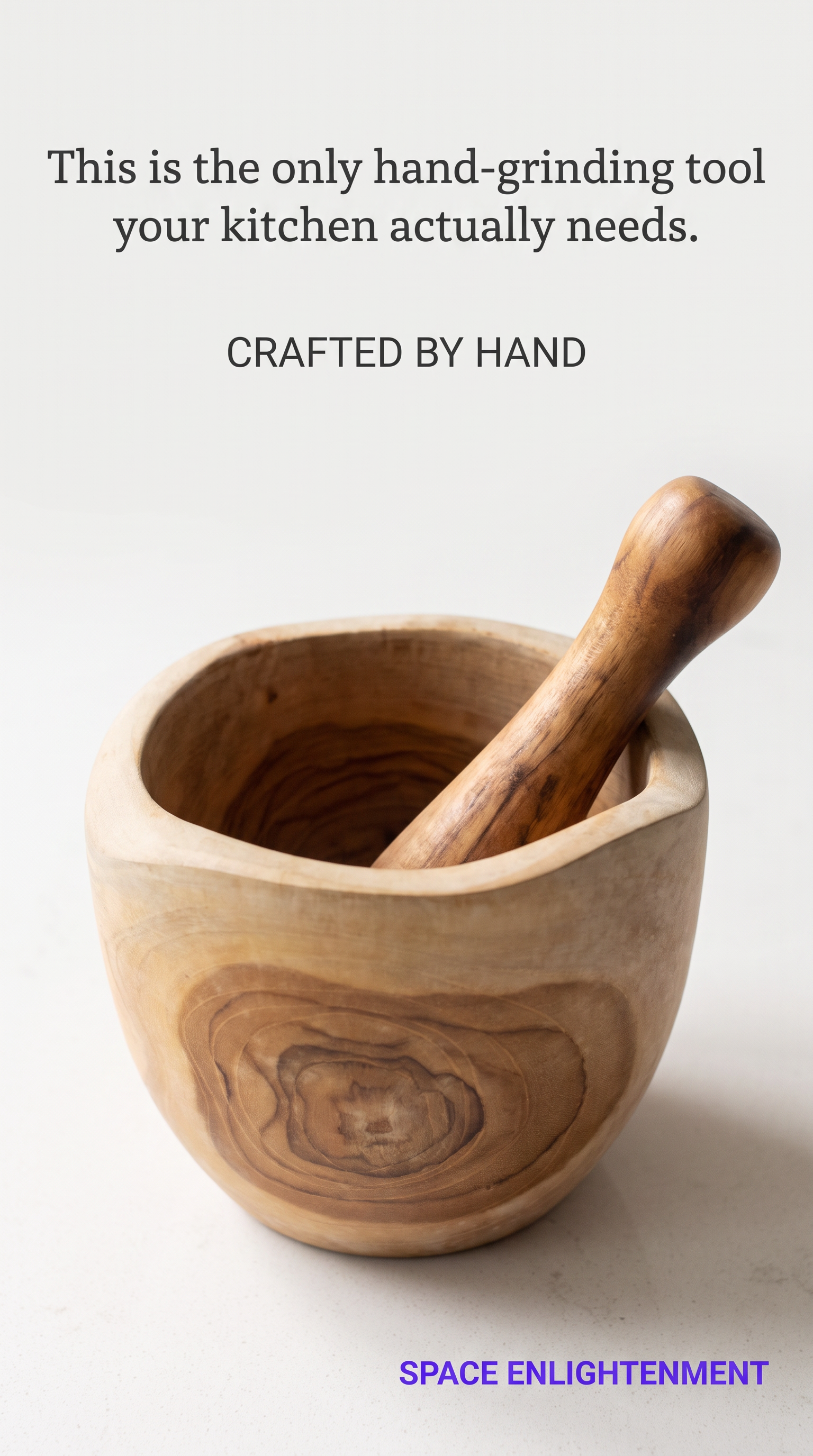 Pestal & Morter Set Handcrafted From Teakwood - LARGE
