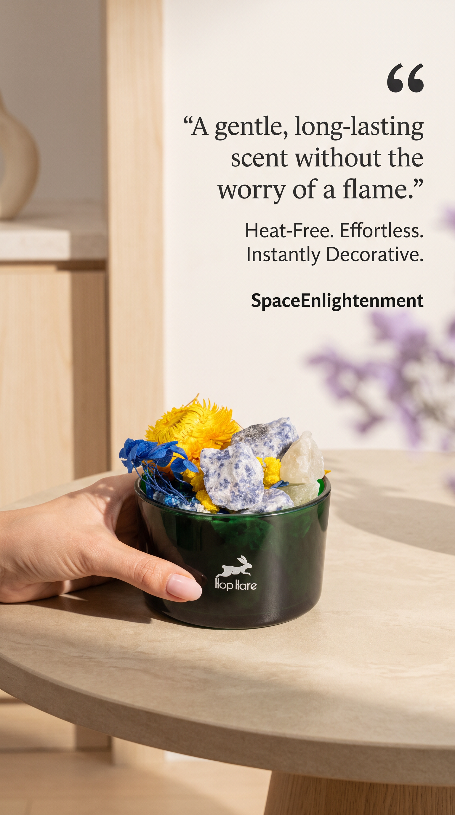 Diffuser Crystals Dried Botanicals Set Elegant Decor