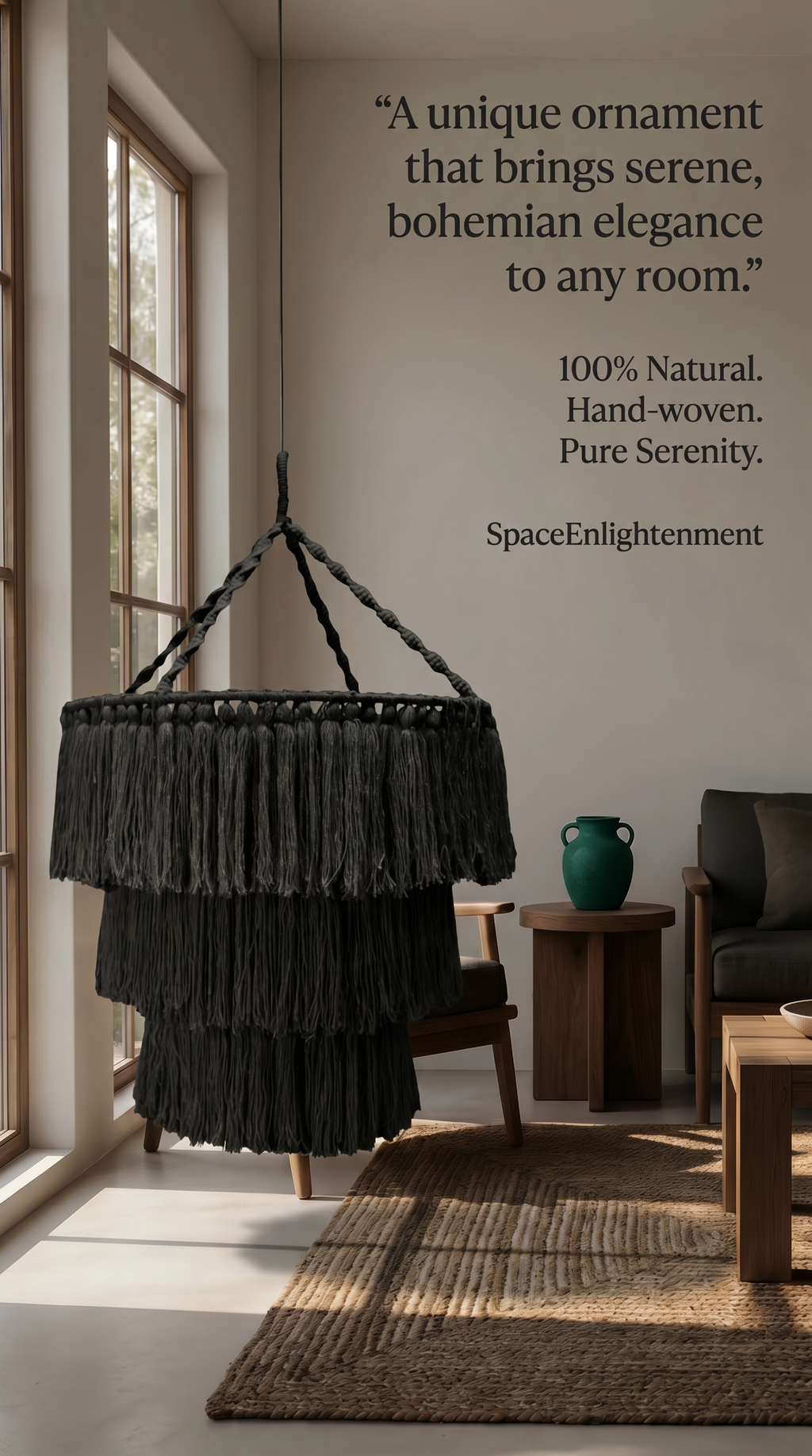 Handmade Macrame Soft Chandelier Natural White