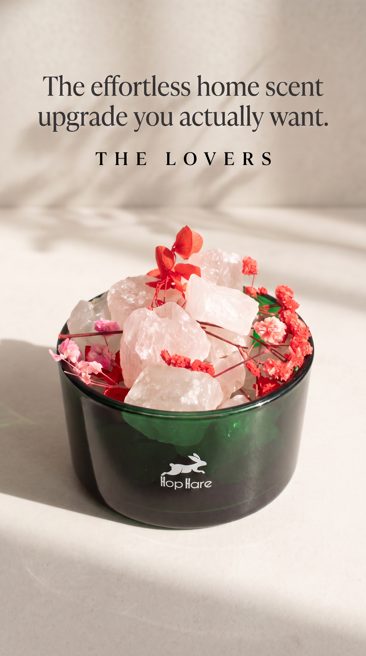 Rose Quartz Diffusing Crystals Dried Floral Set Stylish Aromatherapy Home Decor
