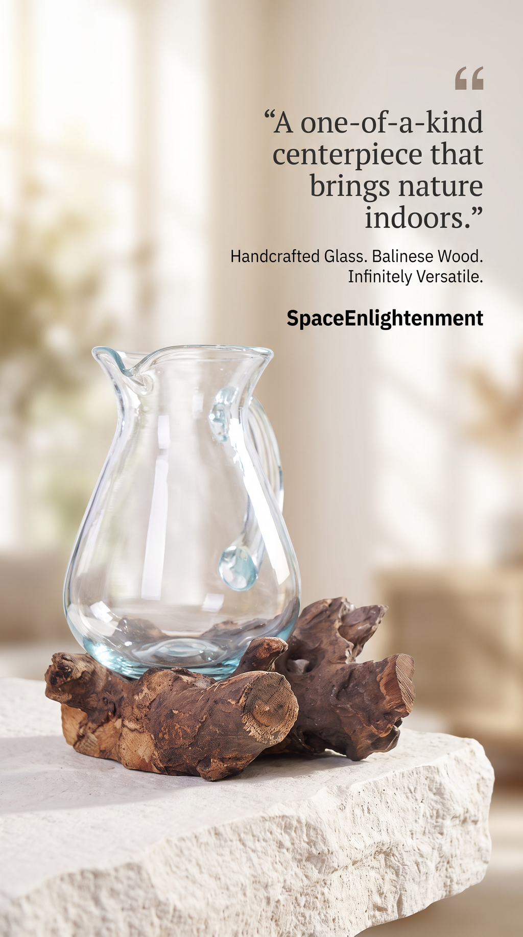 Water Jug Handcarved Ornamental & Practical