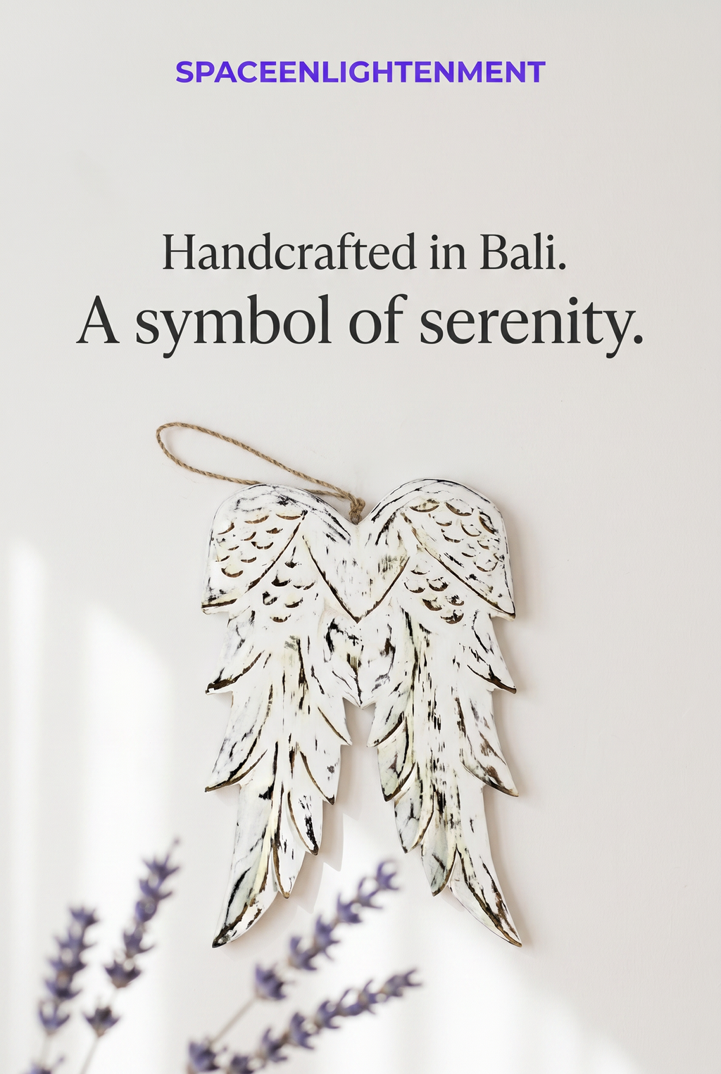 Double Angel Wing Distressed Hand Crafted