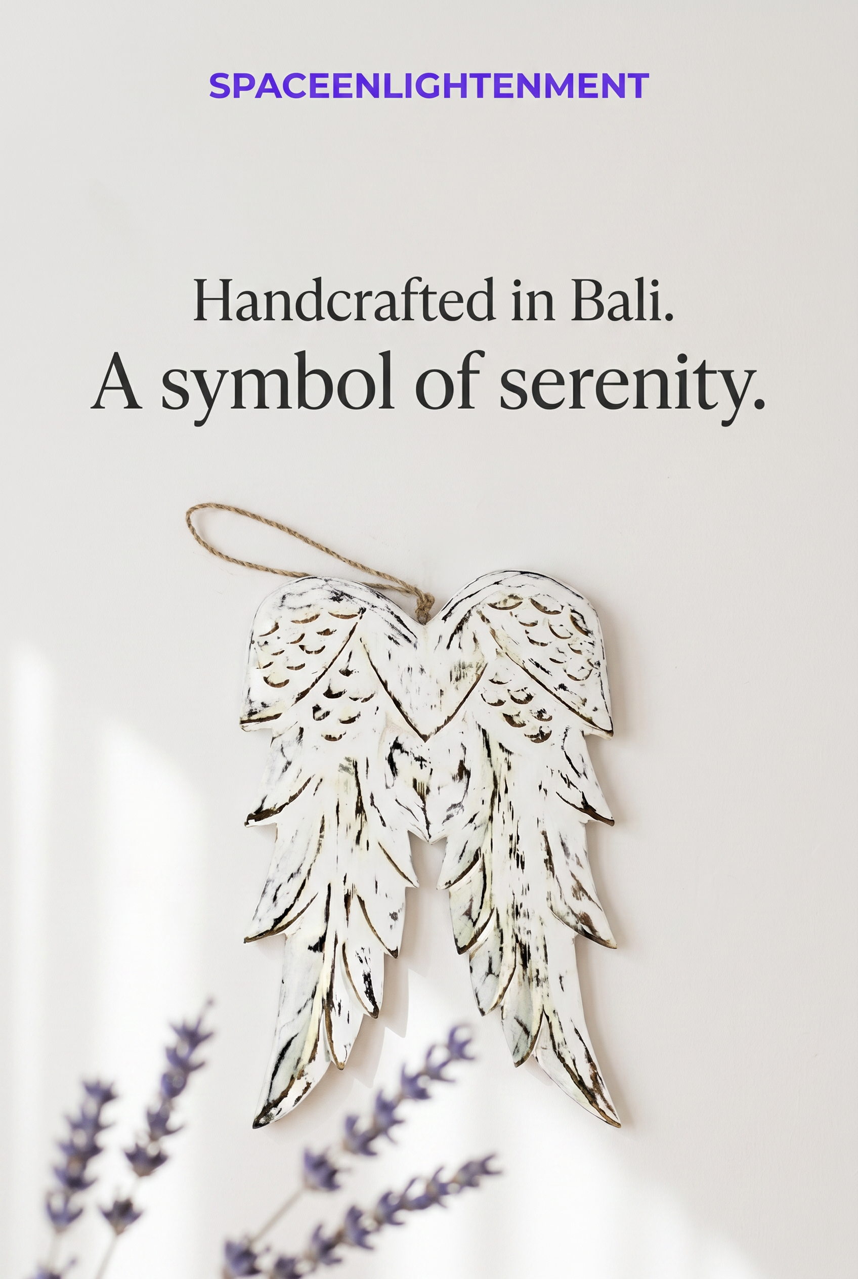 Double Angel Wing Distressed Hand Crafted