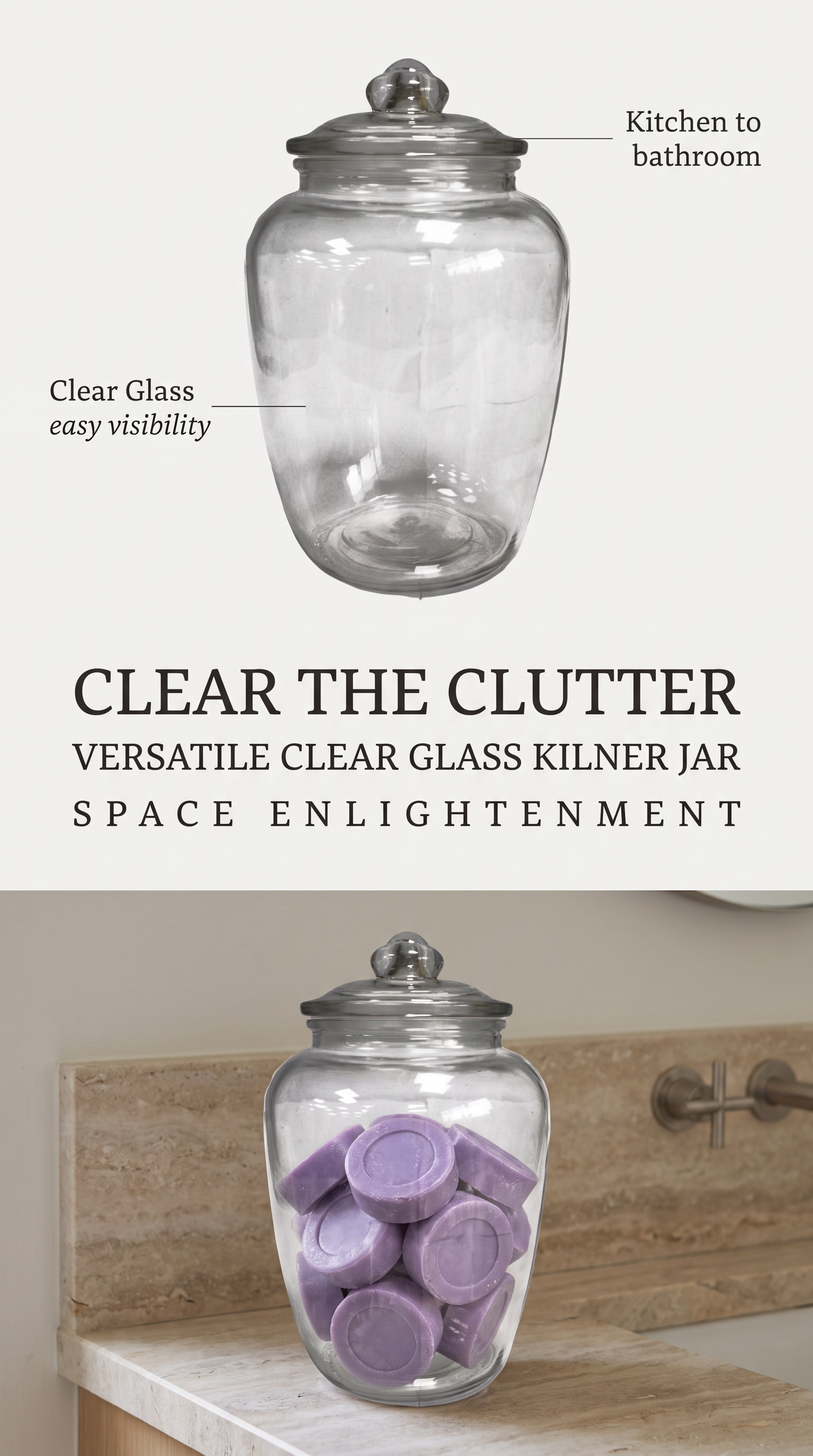 Large Classic Clear Candy and Sweet Jar