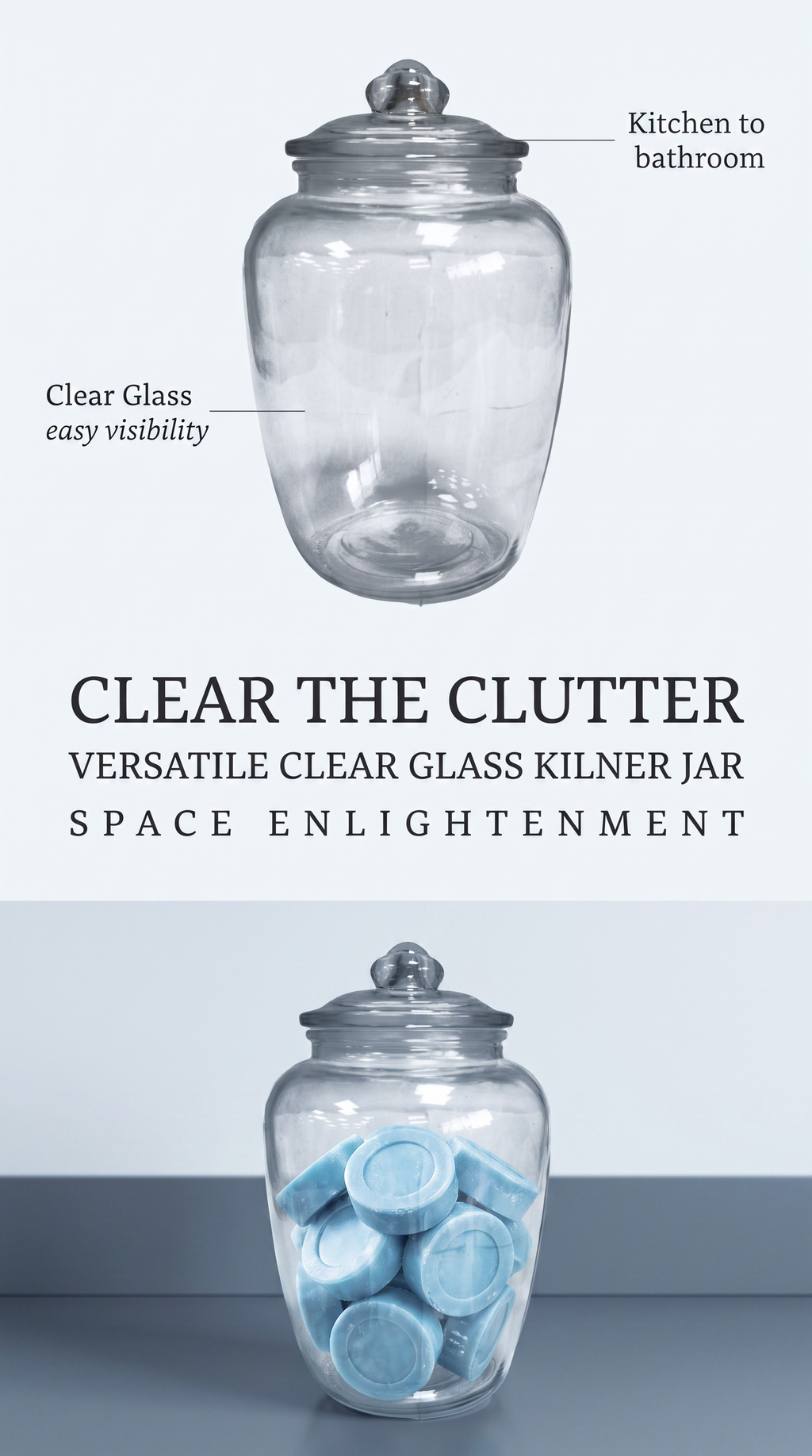 Large Classic Clear Candy and Sweet Jar