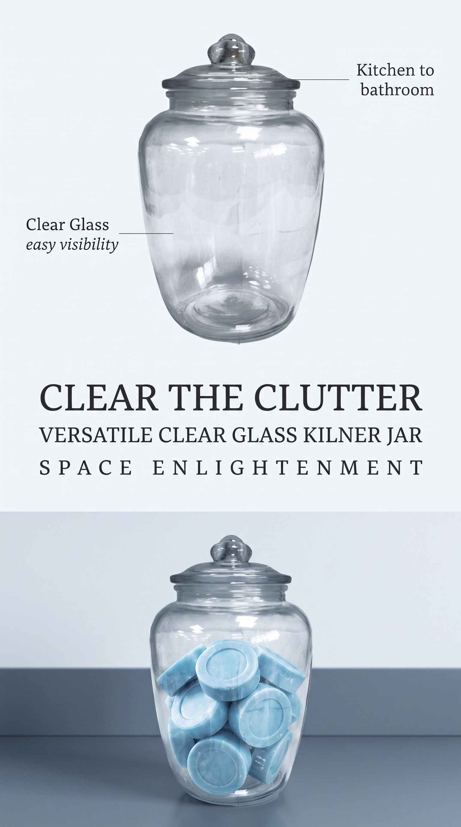 Large Classic Clear Candy and Sweet Jar