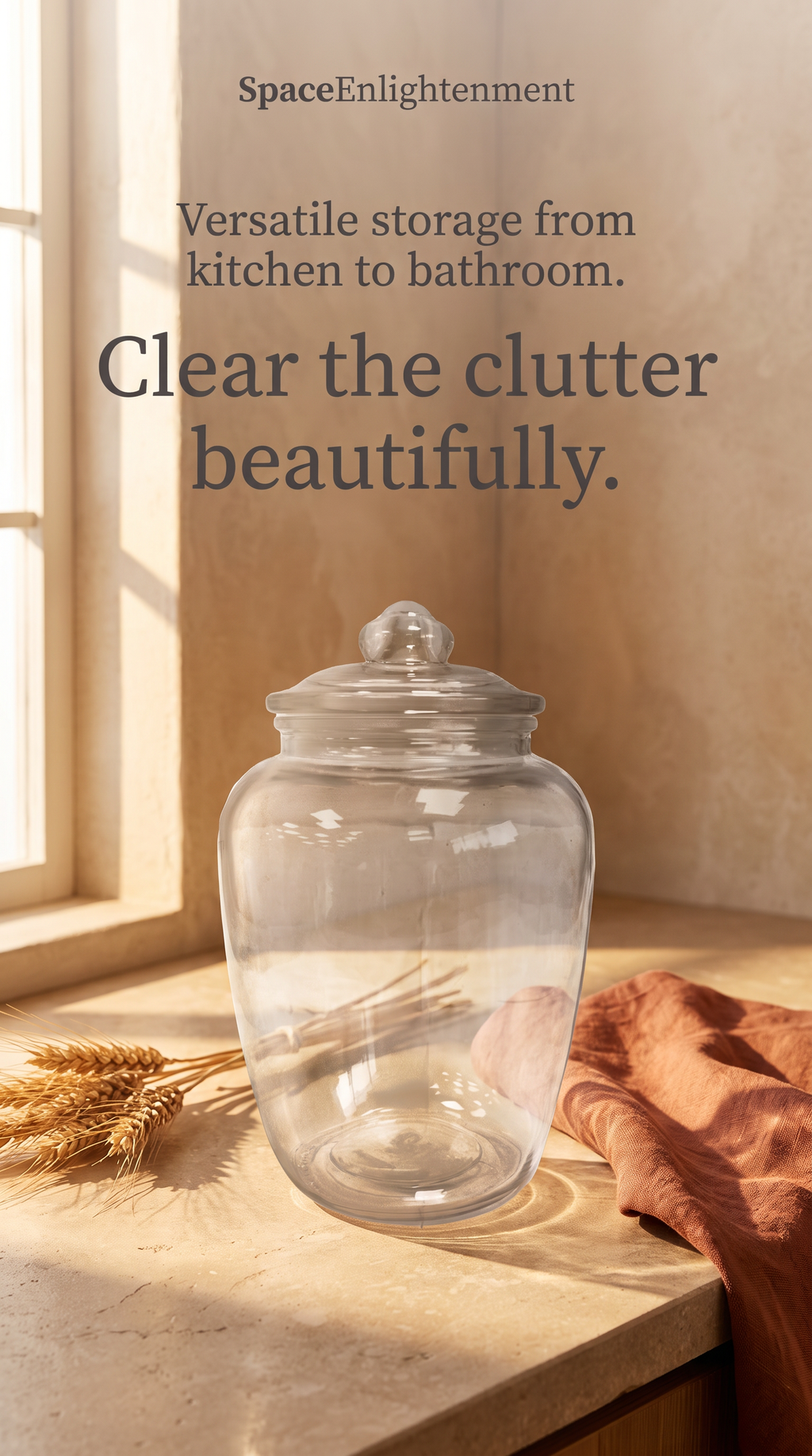 Large Classic Clear Candy and Sweet Jar