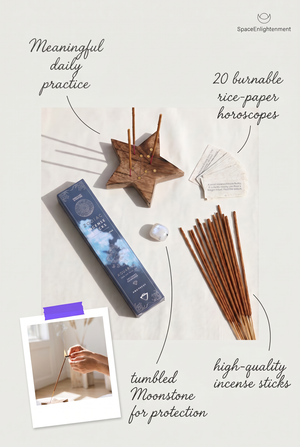 Scorpio Zodiac Incense Sticks Black Obsidian Gemstone Crystal Giftset