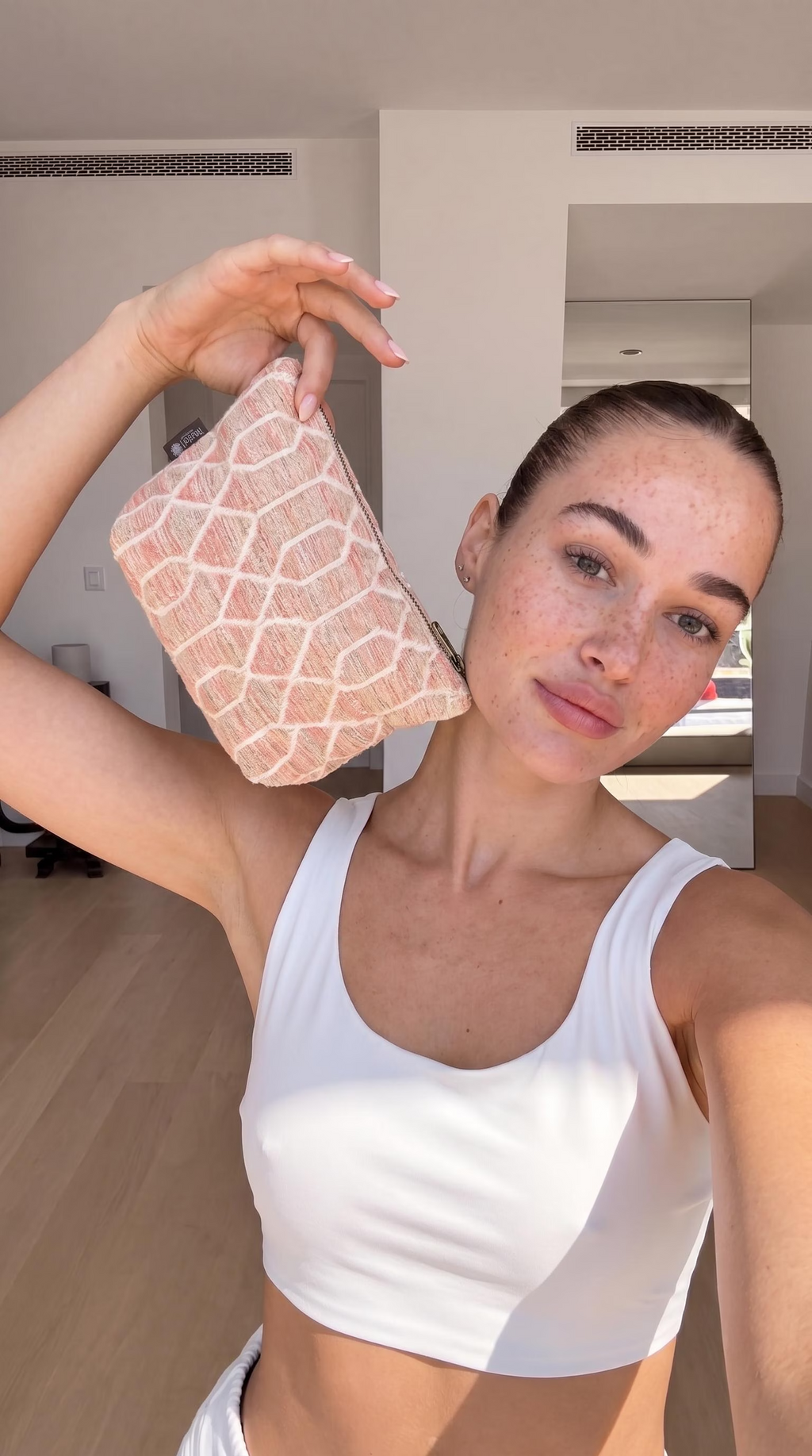 Toiletry Bag Handmade Rose Lattice Jacquard