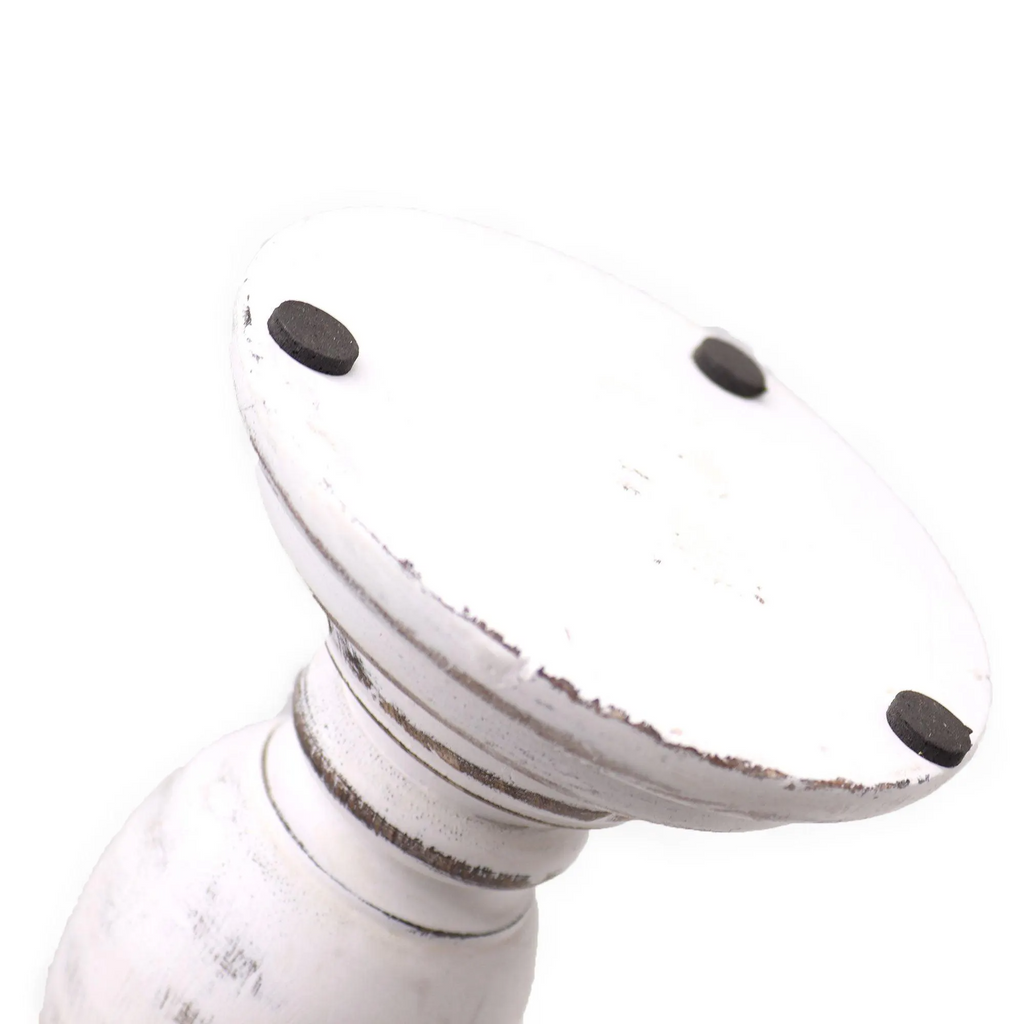 Large Classic Candle Stand Whitewash Natural Wood Grain