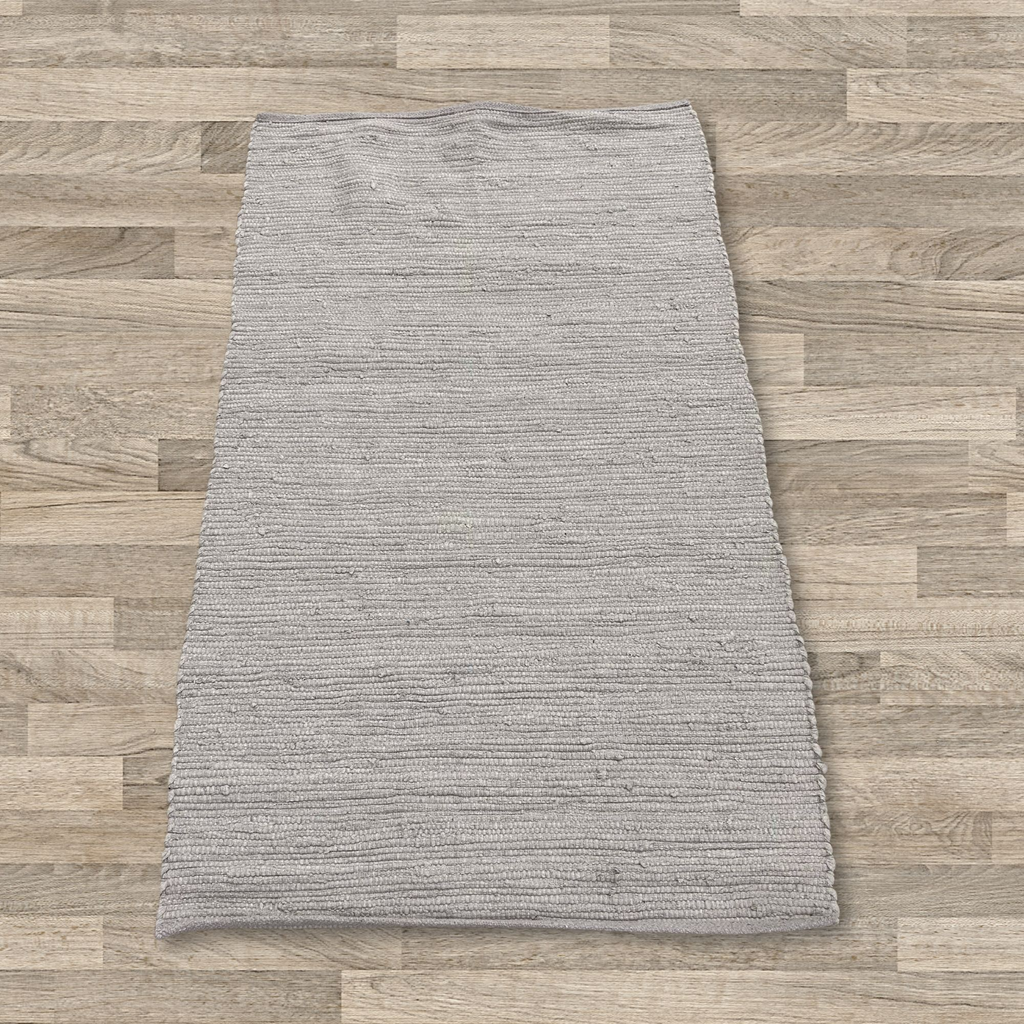 Cotton Grey Rug - MEDIUM Indian Handloom
