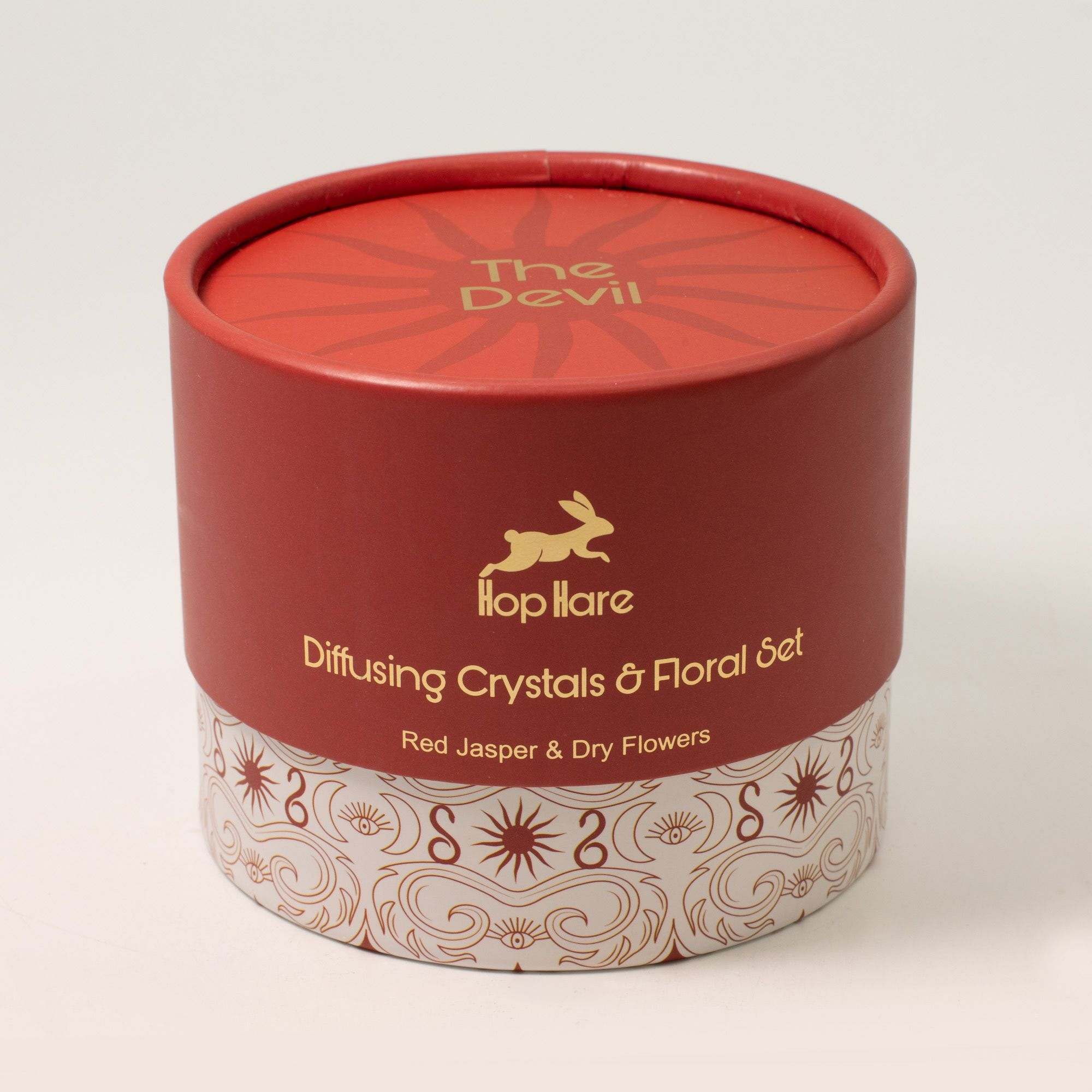 Diffuser Crystals & Floral Set Red Jasper Crystals with Dried Flowers