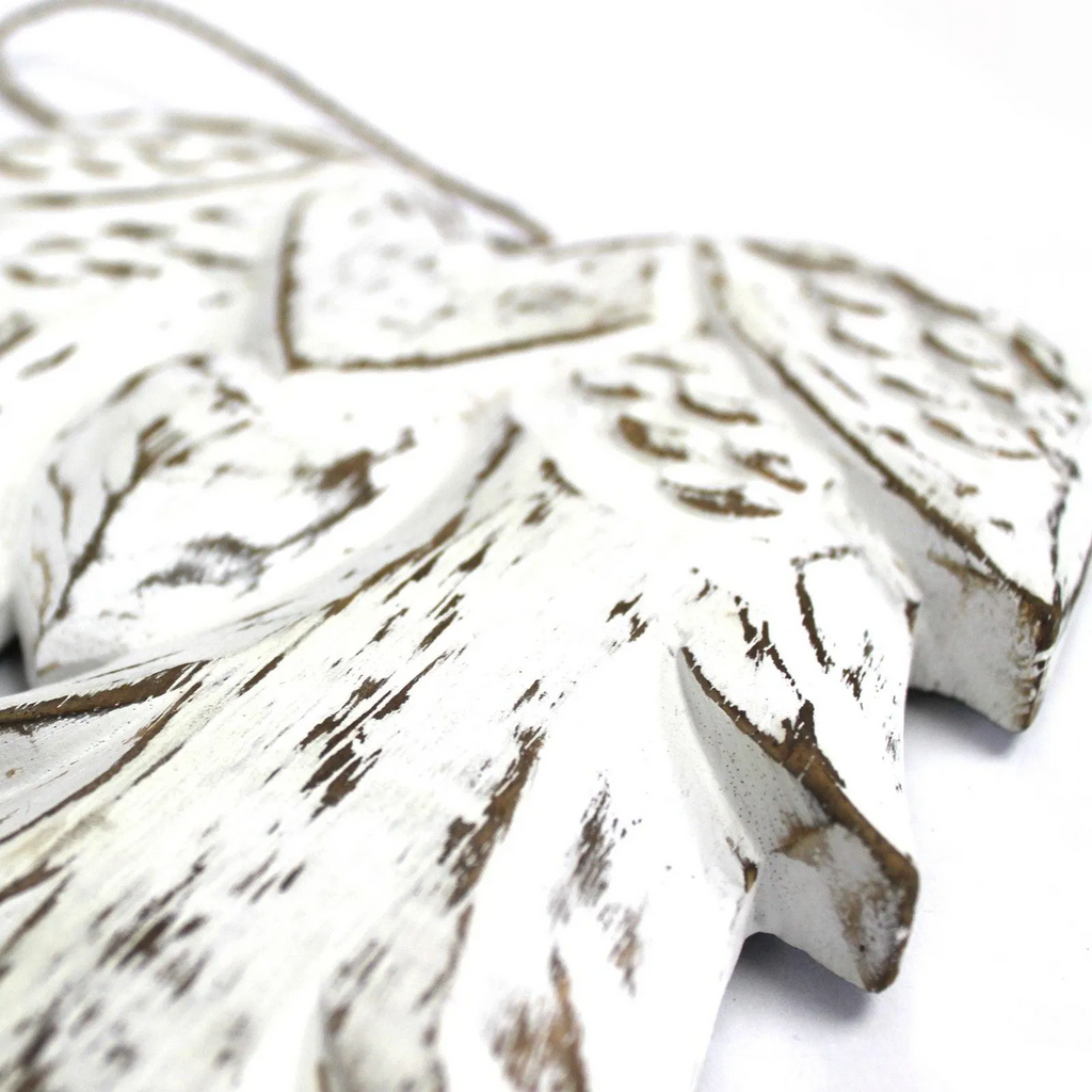 Double Angel Wing Distressed Hand Crafted