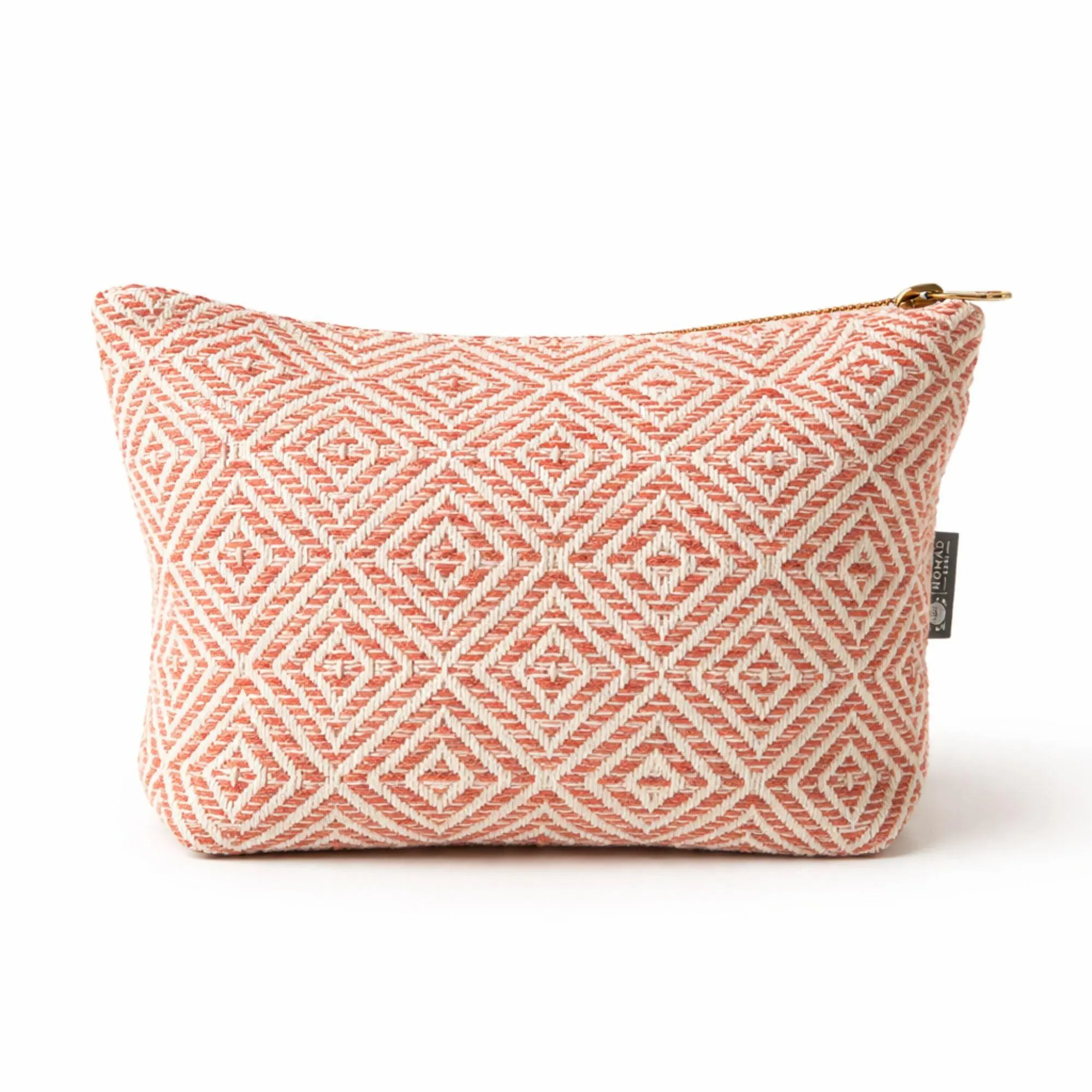 Handmade Cotton Toiletry Bag Coral Maze Jacquard