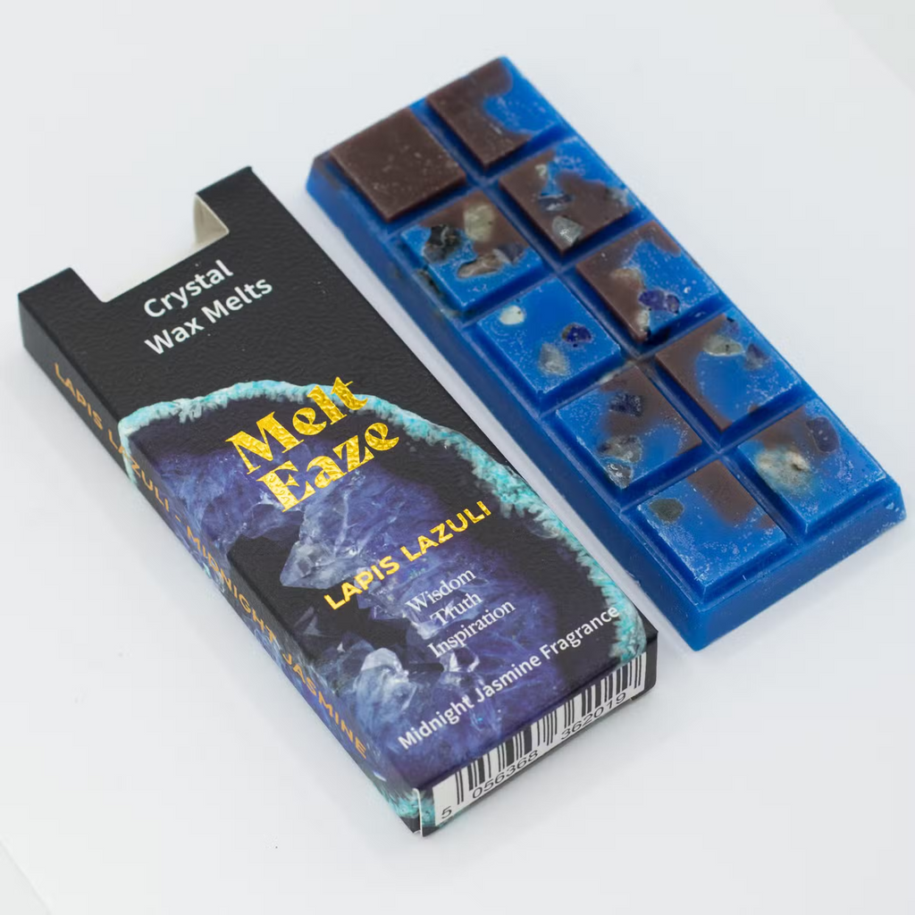 Wax melts bar Jasmine fragrance with Lapis Lazuli gemstone chips