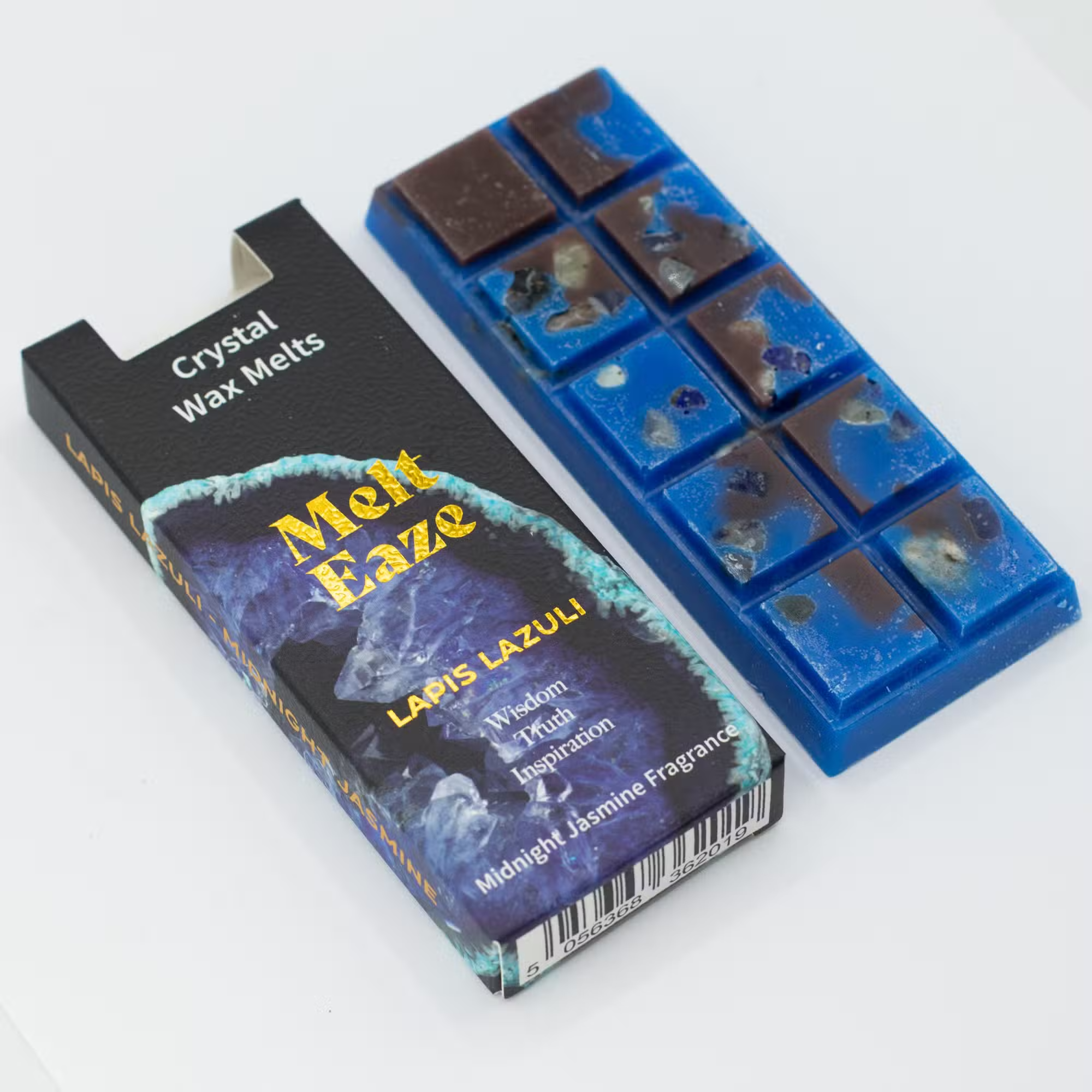 Wax melts bar Jasmine fragrance with Lapis Lazuli gemstone chips
