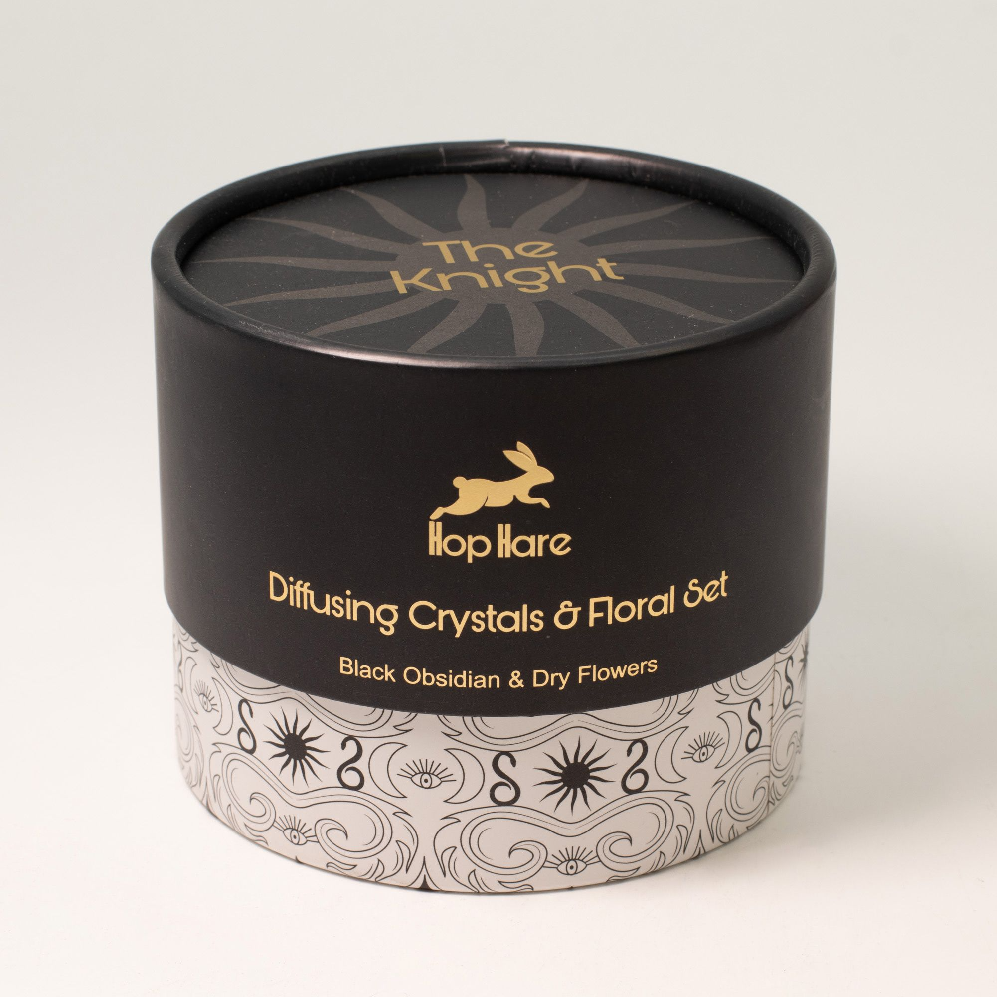 Diffuser Crystals & Floral Set Black Obsidian Crystals With Soft Dried Flowers